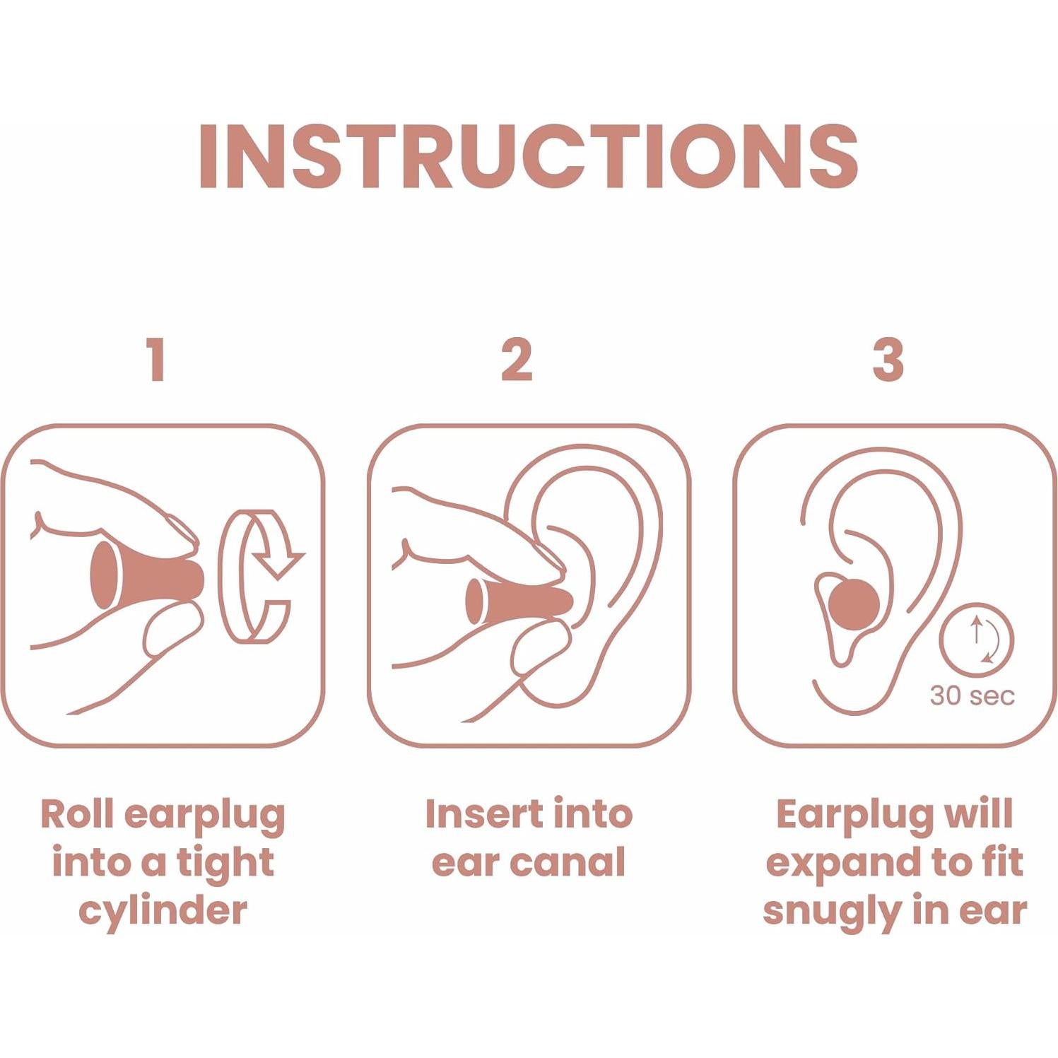 Tapones para Oídos SnoozePlugs Ultra Suaves - 60 Pares