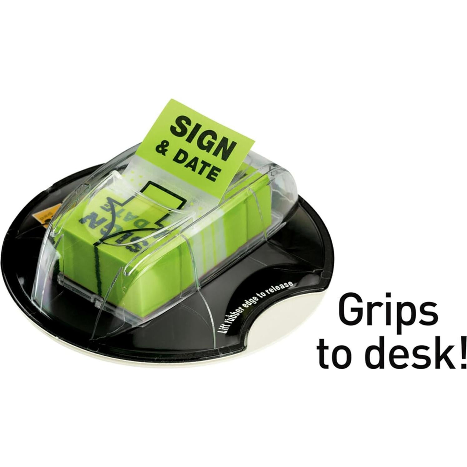 Banderas de Firma y Fecha Post-it Verde Brillante 200 Unidades