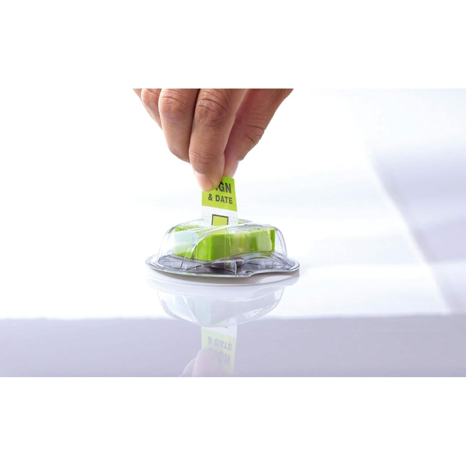 Banderas de Firma y Fecha Post-it Verde Brillante 200 Unidades