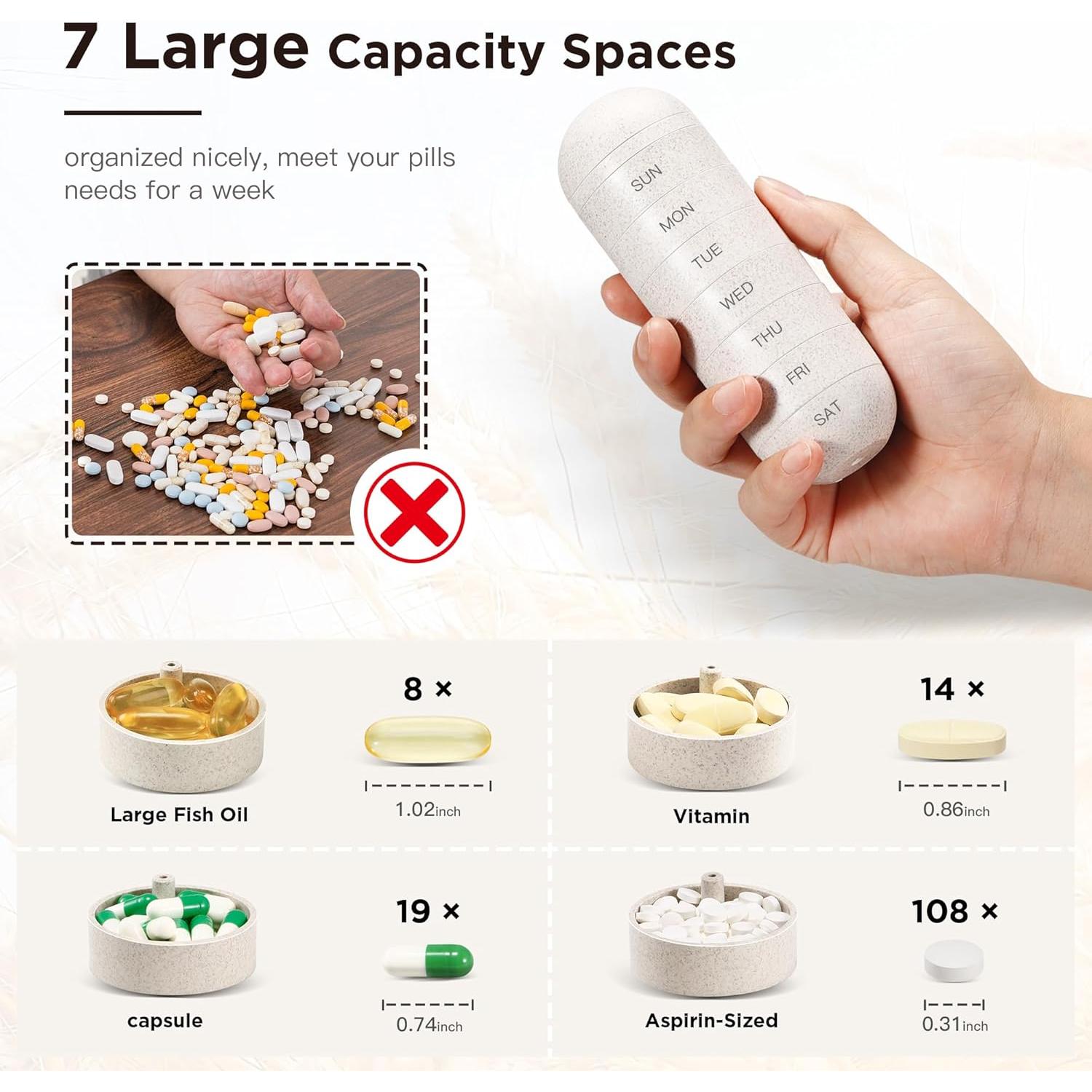 Organizador de Pastillas Zannaki 2 en 1 con Cortador Azul