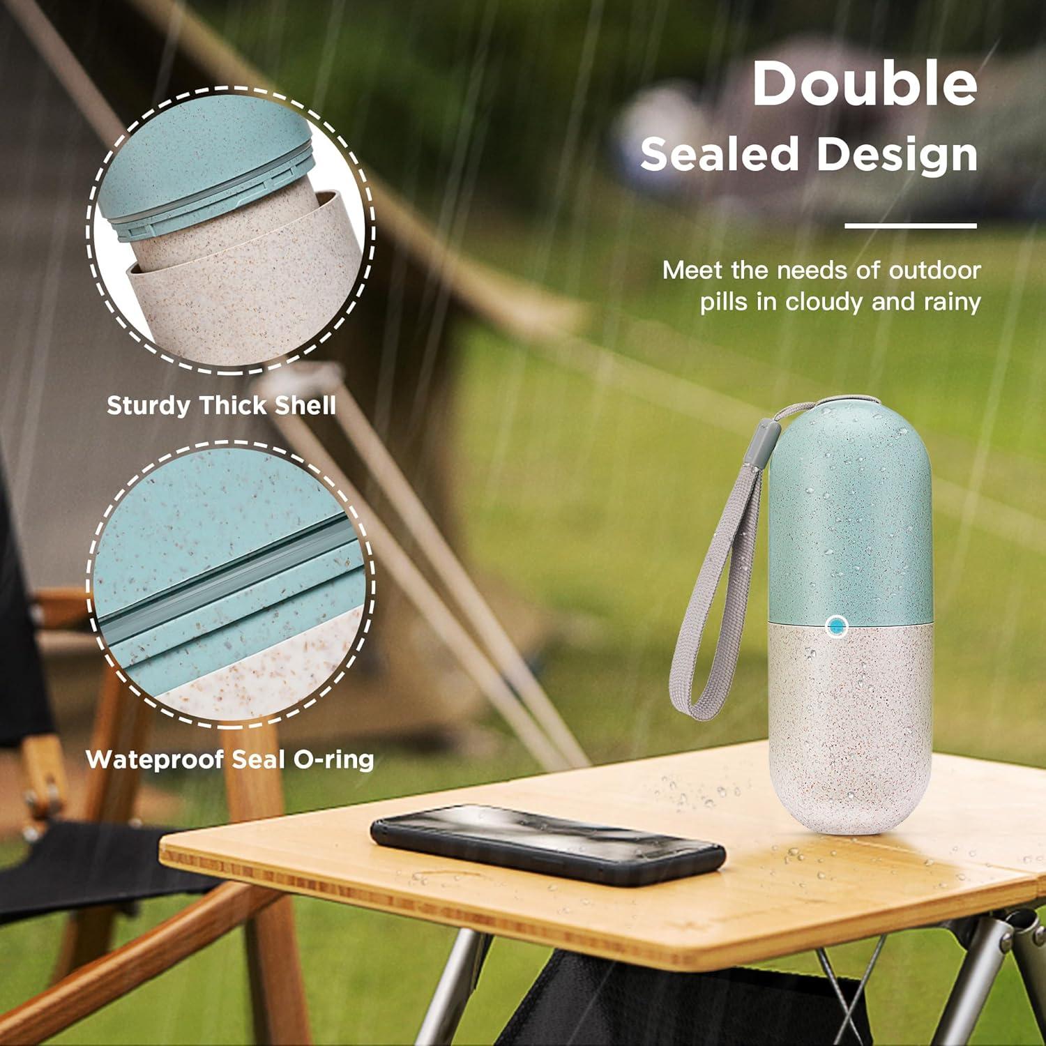 Organizador de Pastillas Zannaki 2 en 1 con Cortador Azul