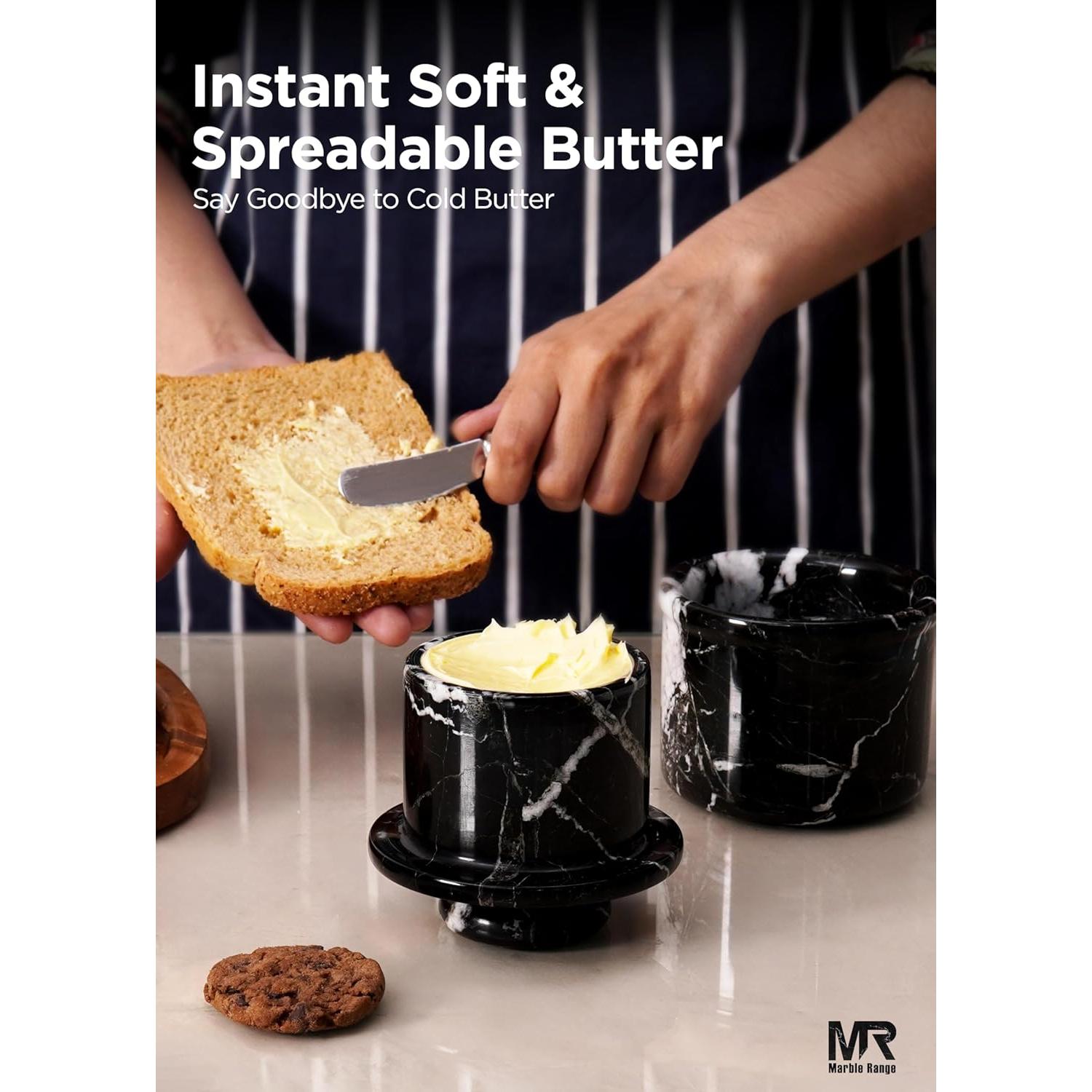 Conservador de Mantequilla de Mármol Marble Range 10.8 cm