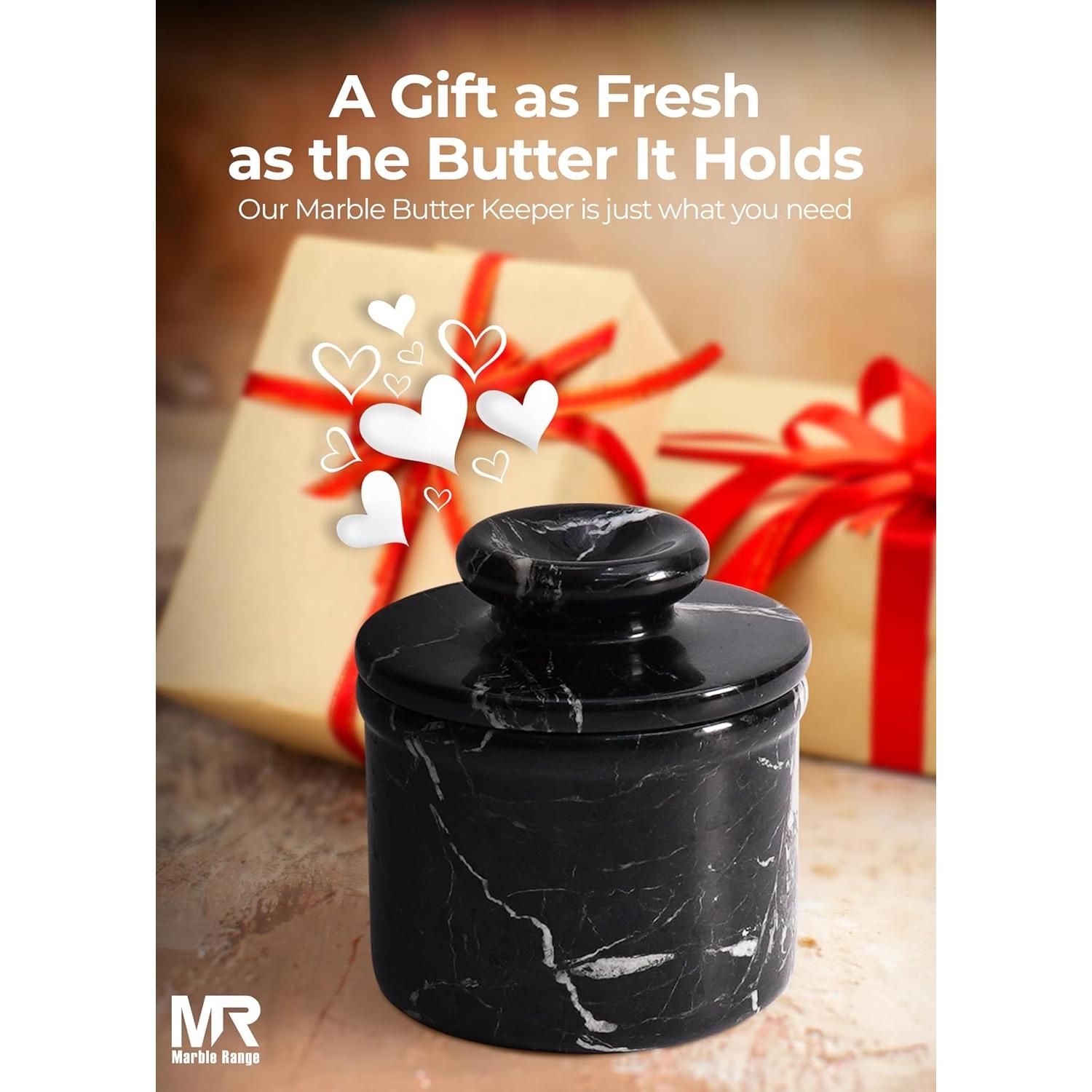 Conservador de Mantequilla de Mármol Marble Range 10.8 cm