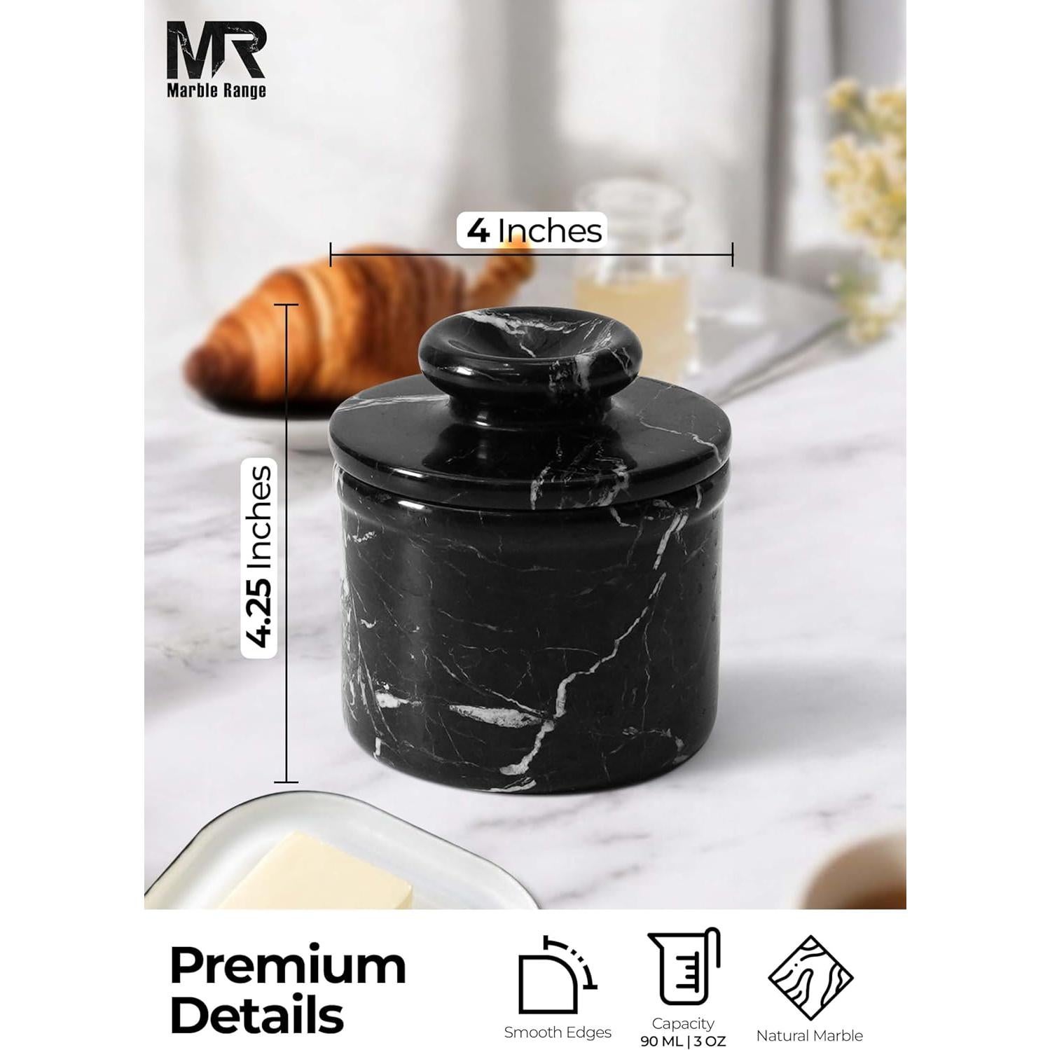 Conservador de Mantequilla de Mármol Marble Range 10.8 cm