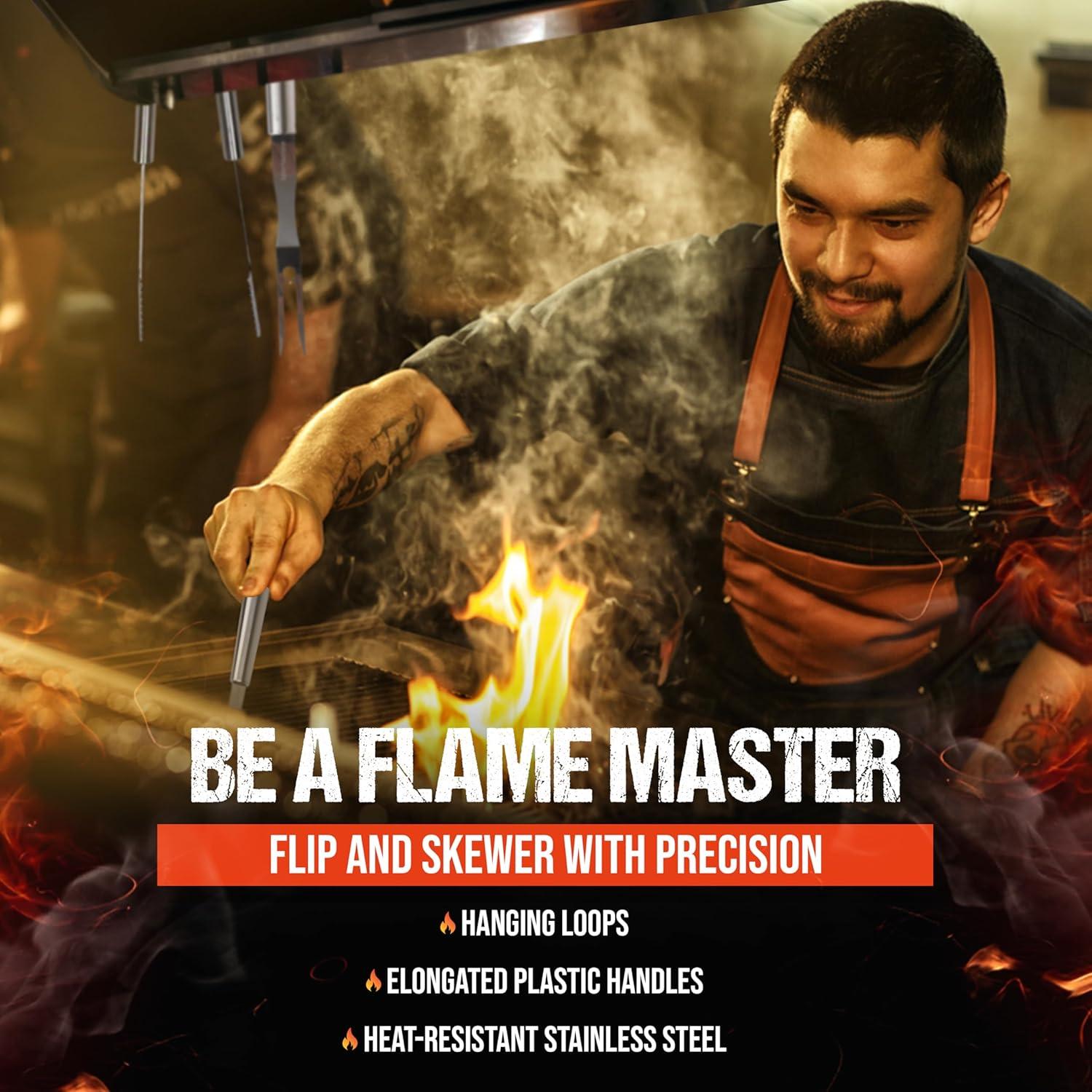 Kit de Herramientas de Barbacoa SpartaSake 24 Piezas Acero Inoxidable