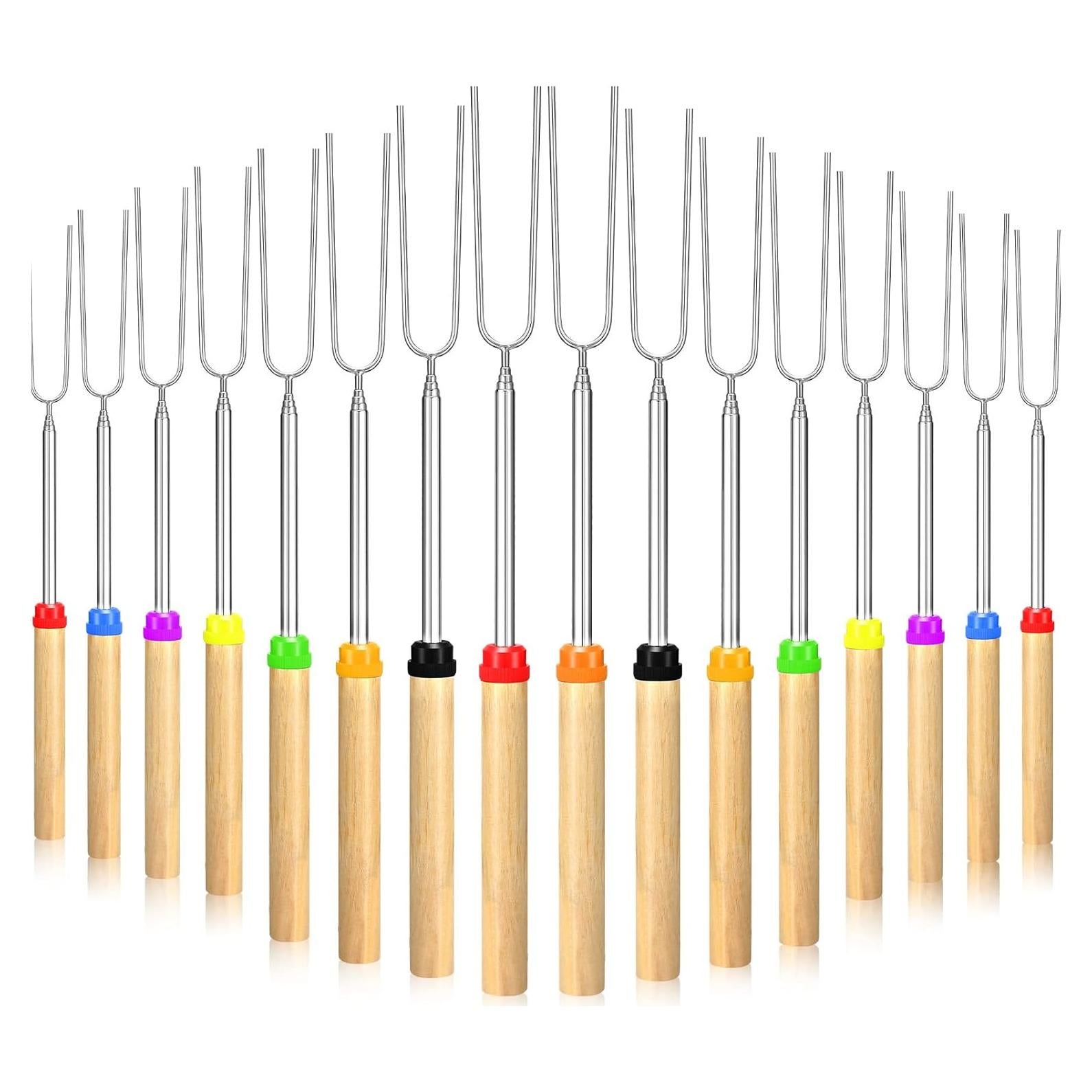 Paquete de 10 varillas para asar malvaviscos Minatee 81 cm