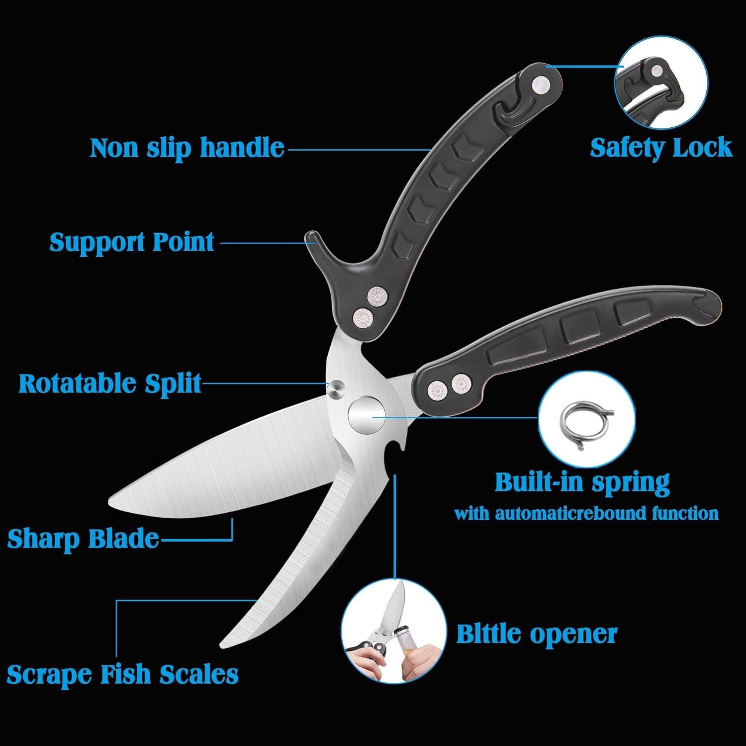 Tijeras de Cocina GAIFONGRE de Acero Inoxidable 13.2 cm