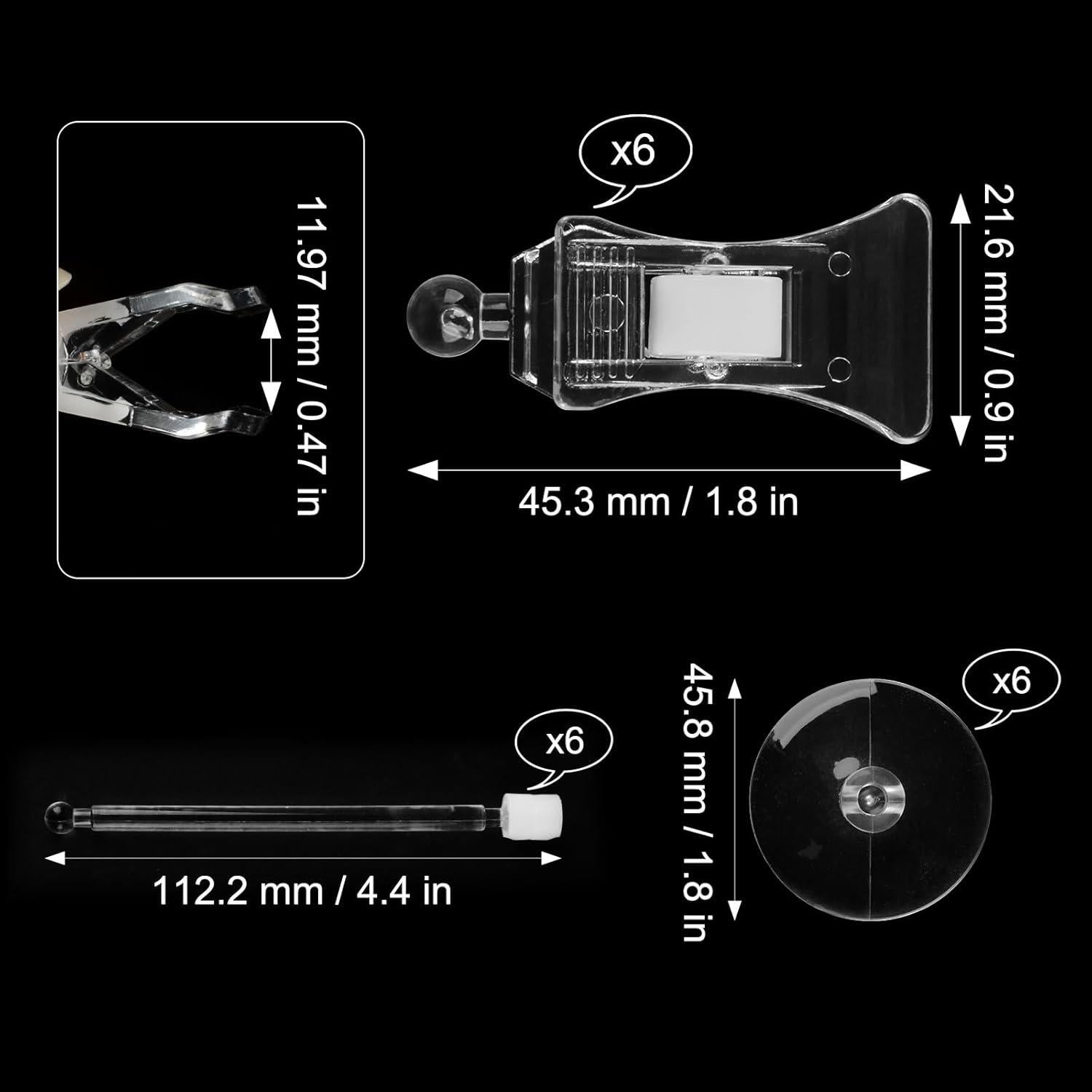 Paquete de 6 Clips de Verduras para Acuarios AccEncyc