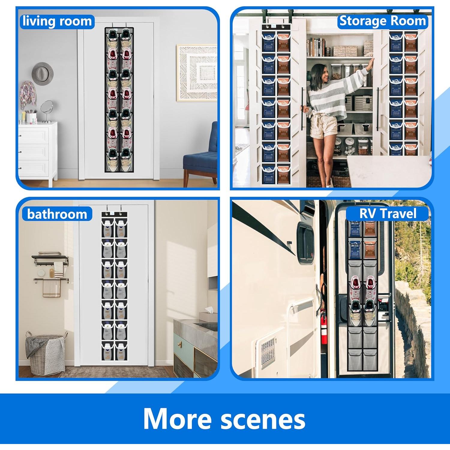 Organizador de zapatos para puerta Zebricolo, 14 bolsillos, 20.4 kg