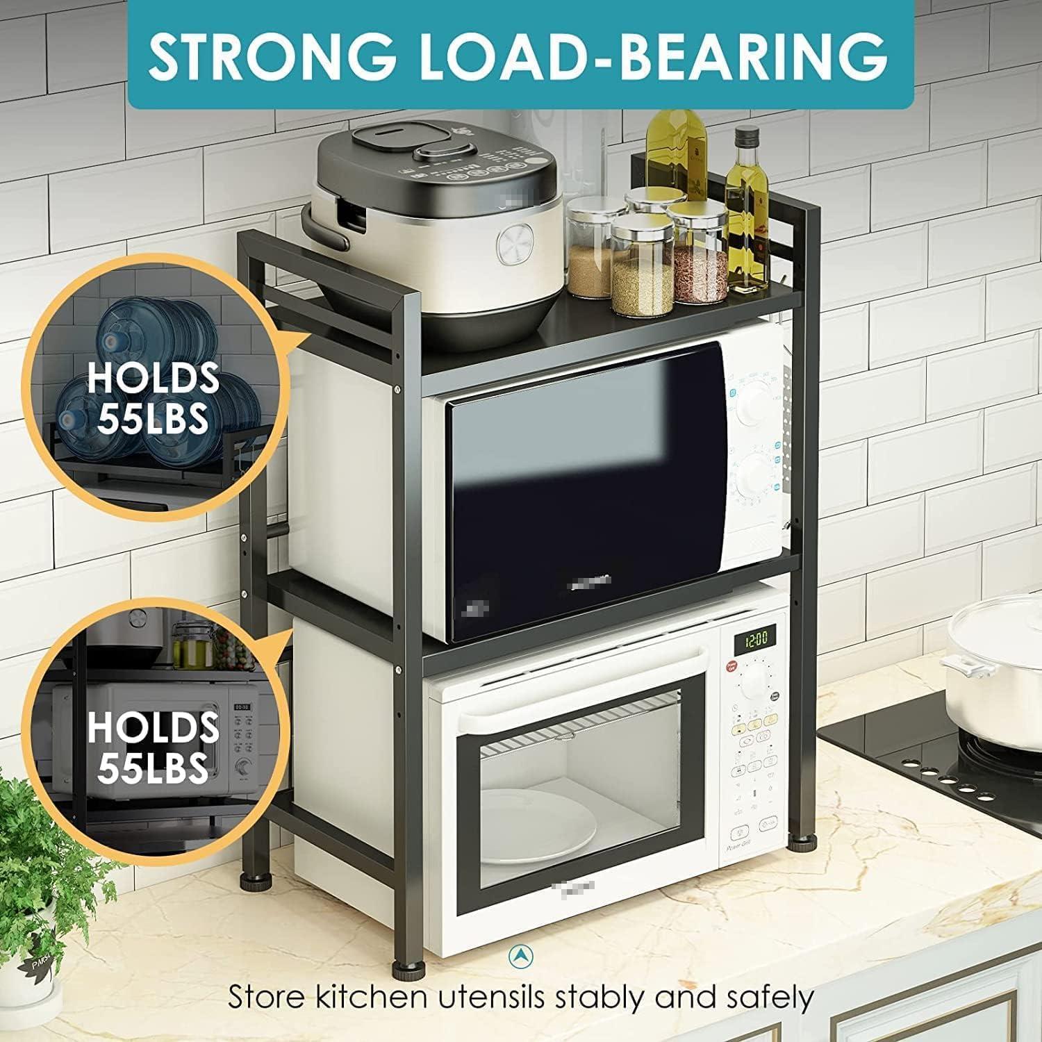 Estante para Microondas DOLALIKE Ajustable 3 Niveles Acero