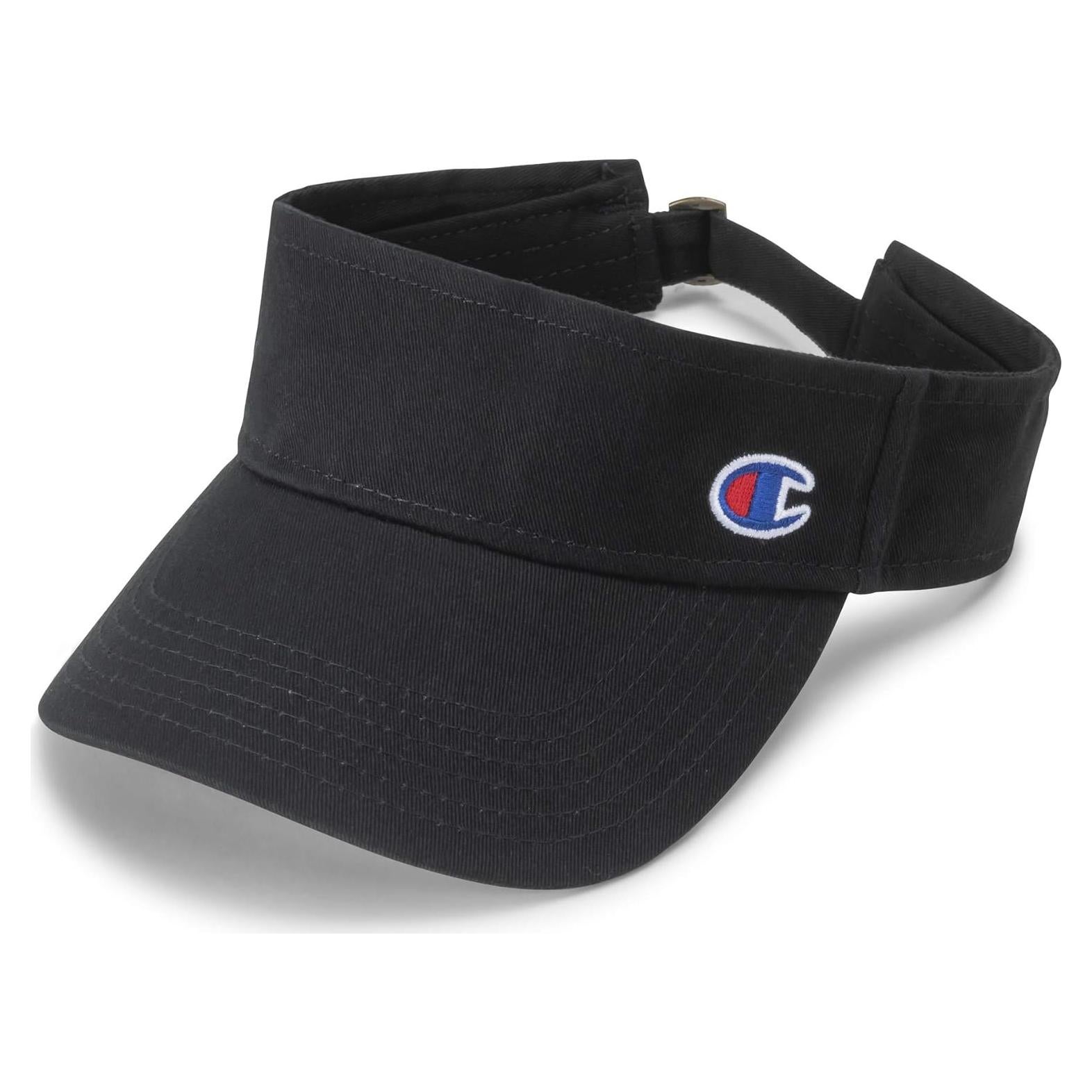 Visera deportiva Champion unisex negra con bordado