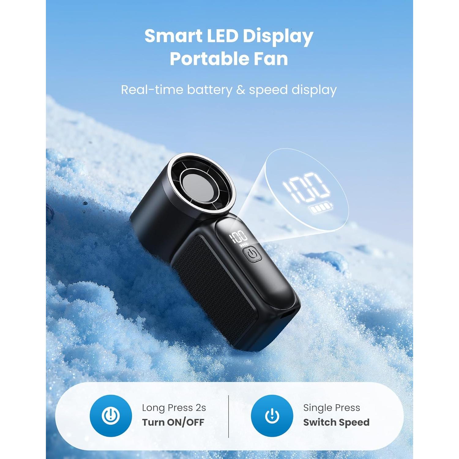 Ventilador Portátil Gaiatop Mini 8.9 cm 6 Velocidades Recargable