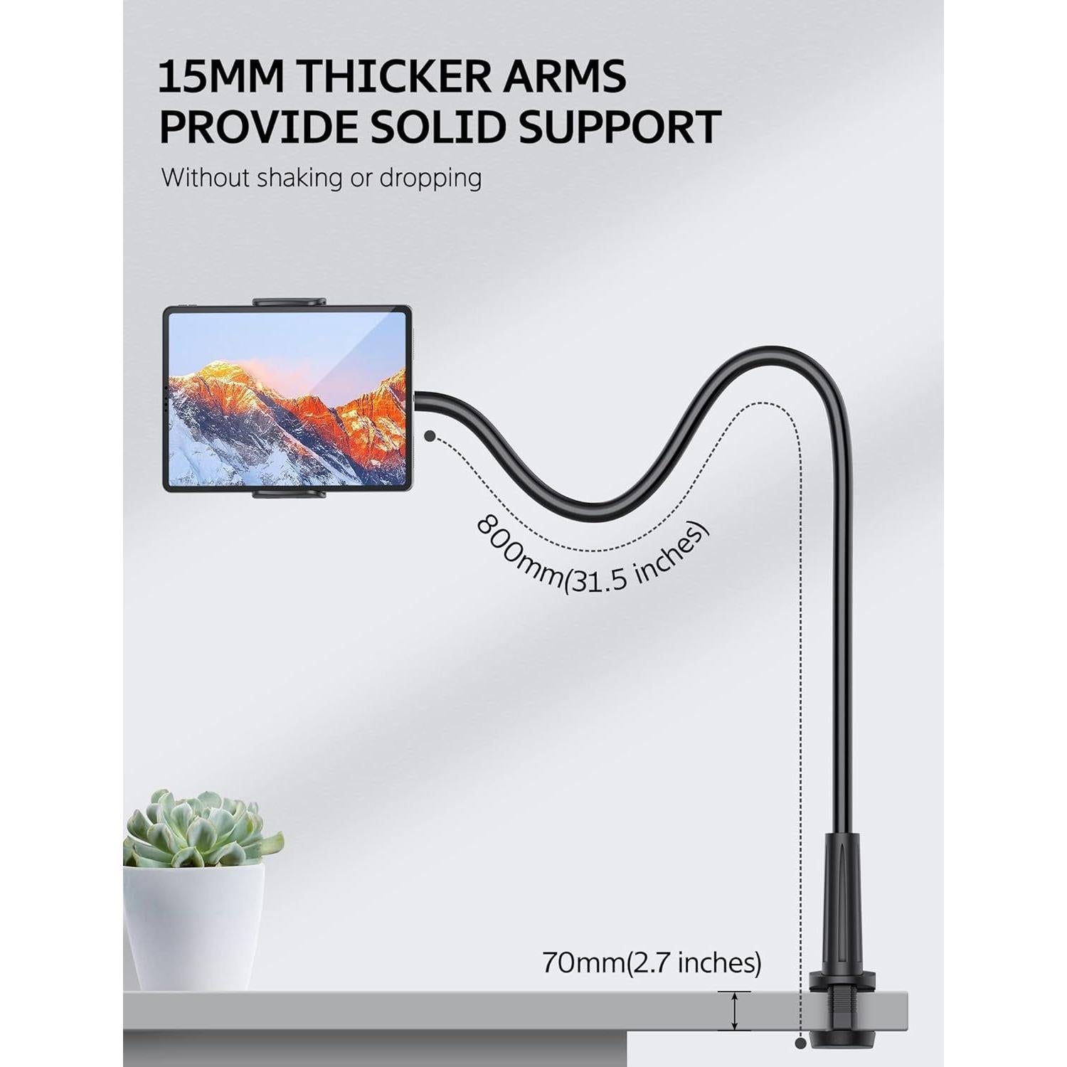 Soporte para Tablet SHAWE Cuello de Cisne 360° Negro