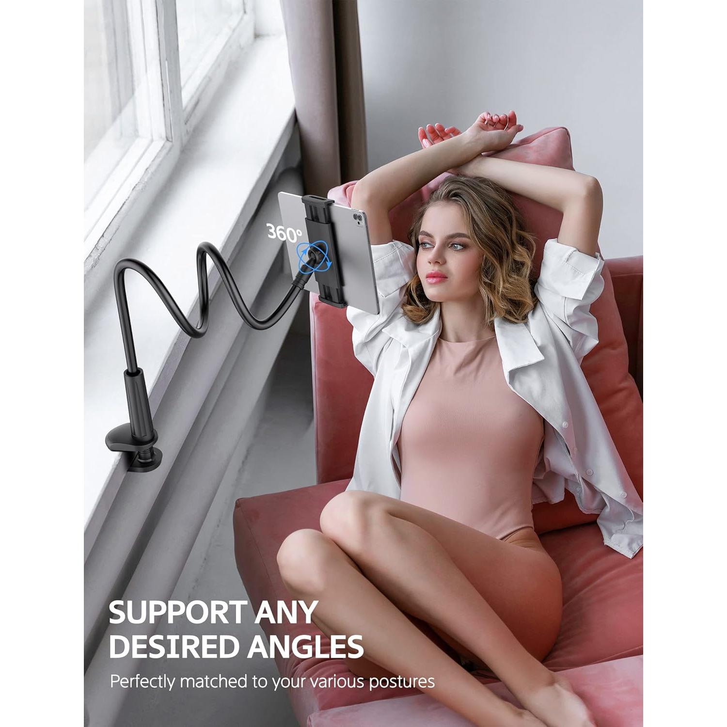 Soporte para Tablet SHAWE Cuello de Cisne 360° Negro