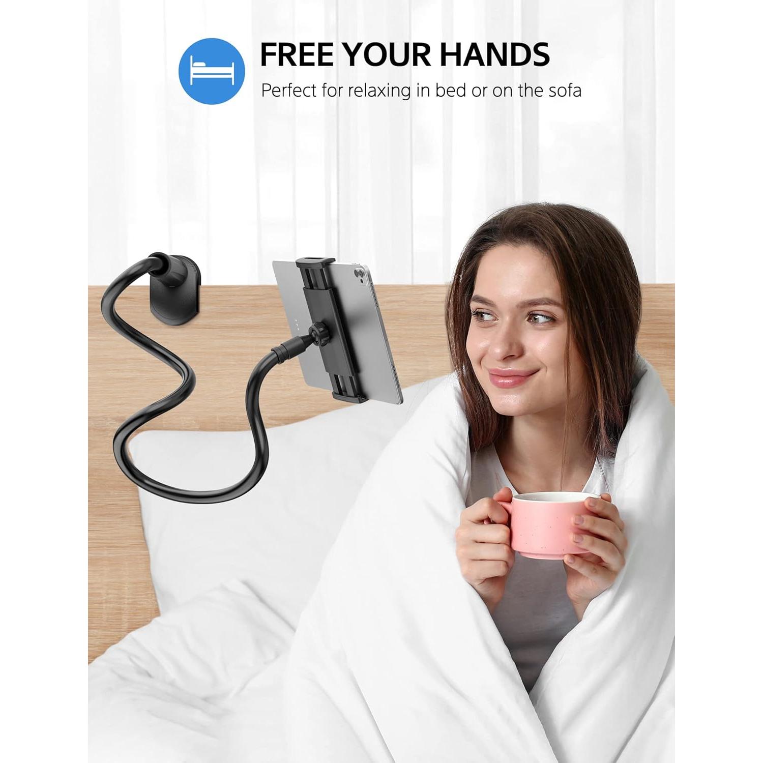 Soporte para Tablet SHAWE Cuello de Cisne 360° Negro