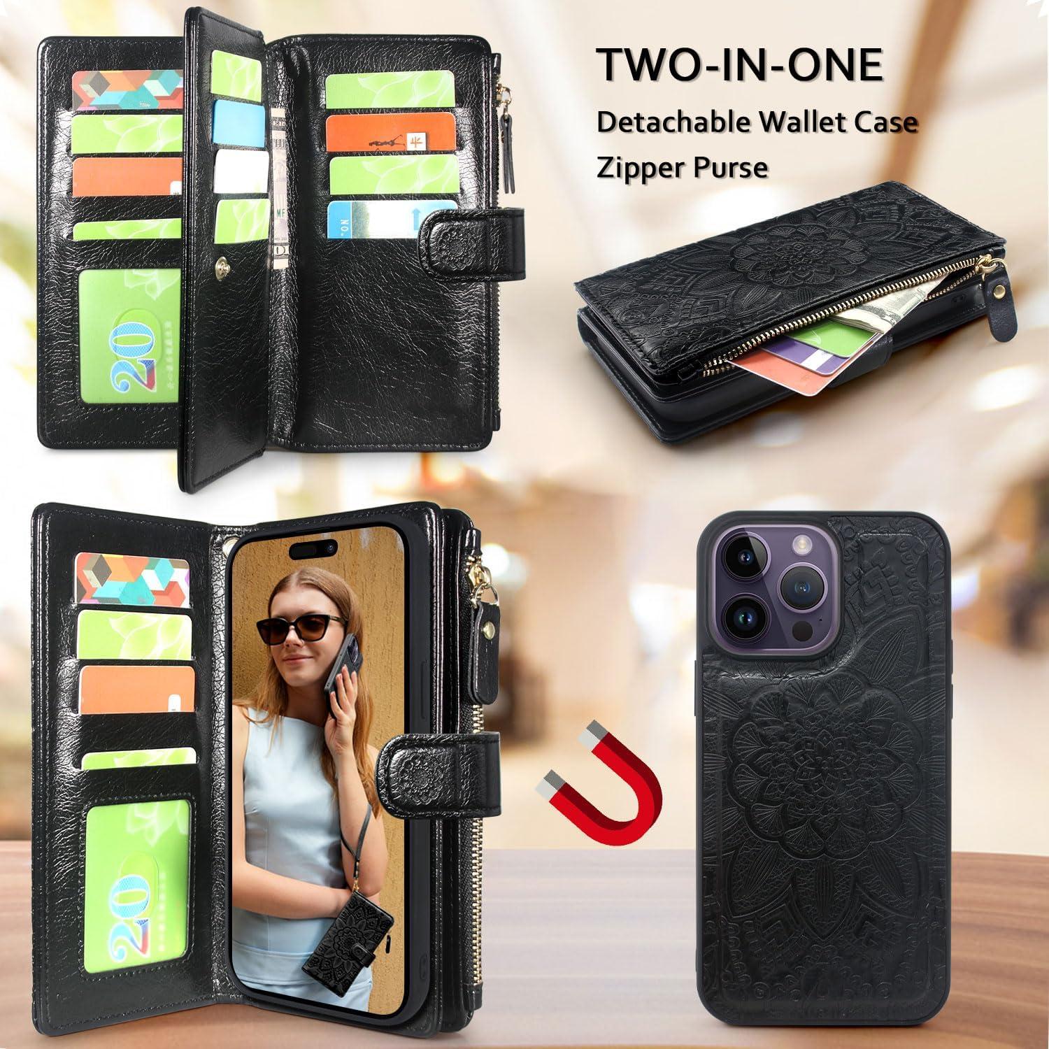 Funda de Cartera Desmontable Harryshell para iPhone 14 Pro Max 2022