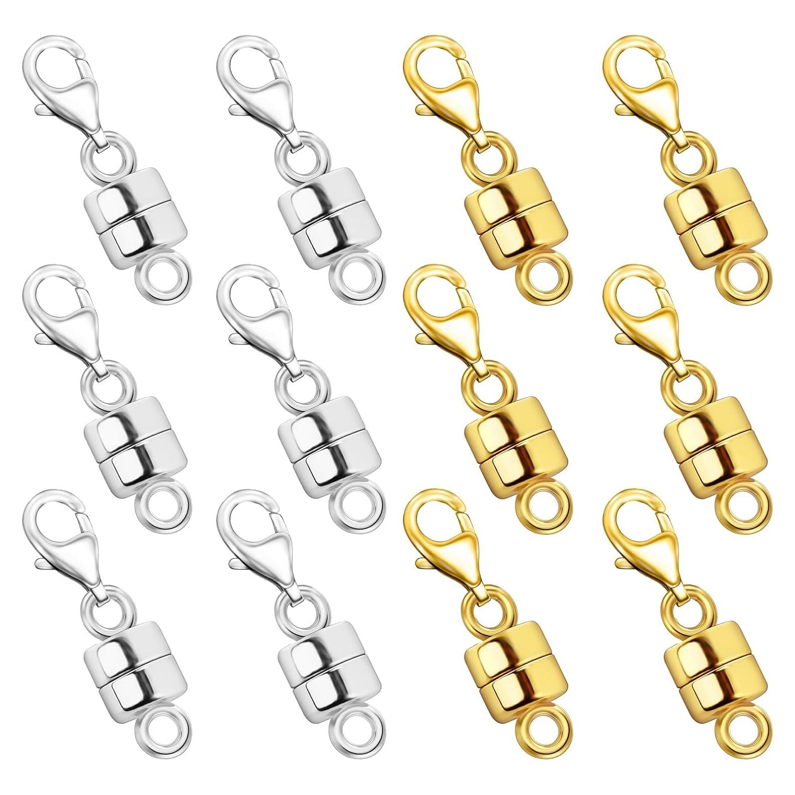 Cierres Magnéticos OHINGLT 12 Pcs Oro y Plata para Joyería