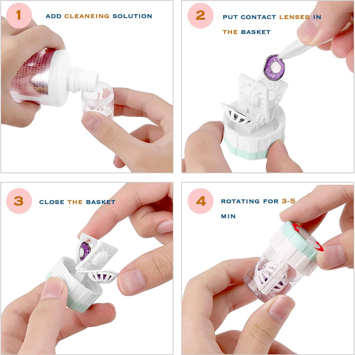 Estuche para Lentes de Contacto MC2 con Limpiador Manual y Accesorios