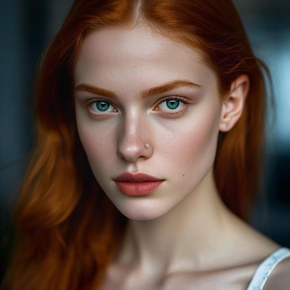 Conjunto de Anillos de Nariz y Studs Acero Inoxidable 20G 18G