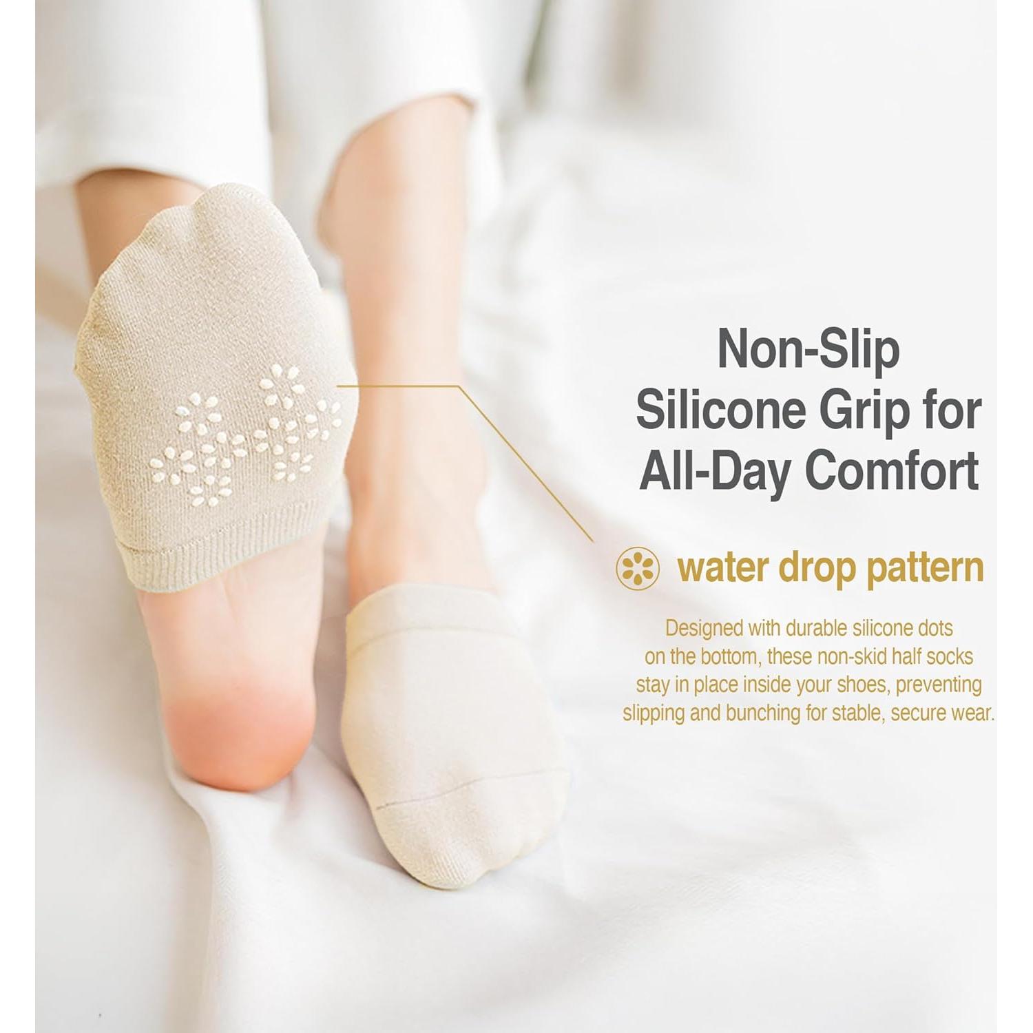 Medias Invisibles Antideslizantes Jinny's Shoppe Mujeres 8 pares