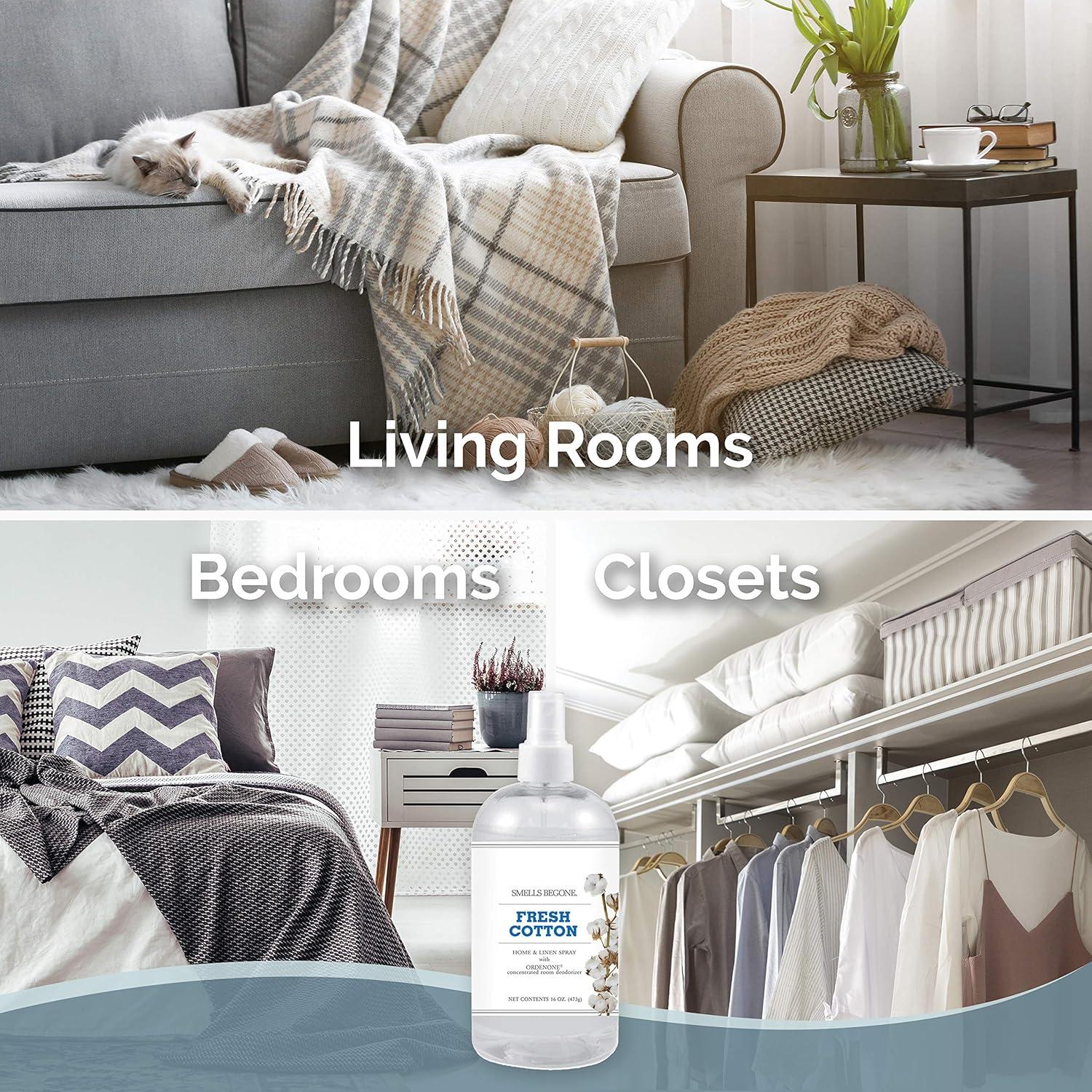 Ambientador SMELLS BEGONE 2x453.6g Algodón Fresco - Eliminador de Olores