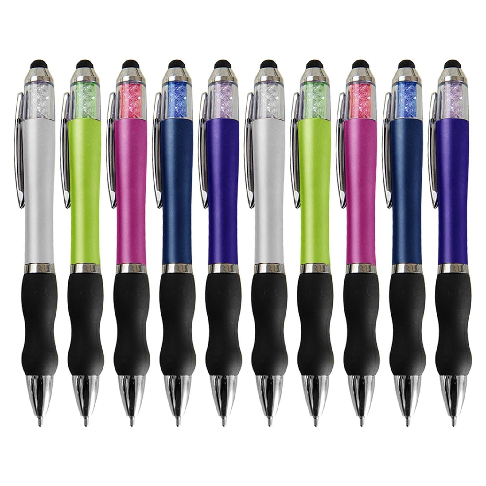 Bolígrafos 2 en 1 Linbsunne Punta Media 1.0mm Tinta Negra - 10 Pzs