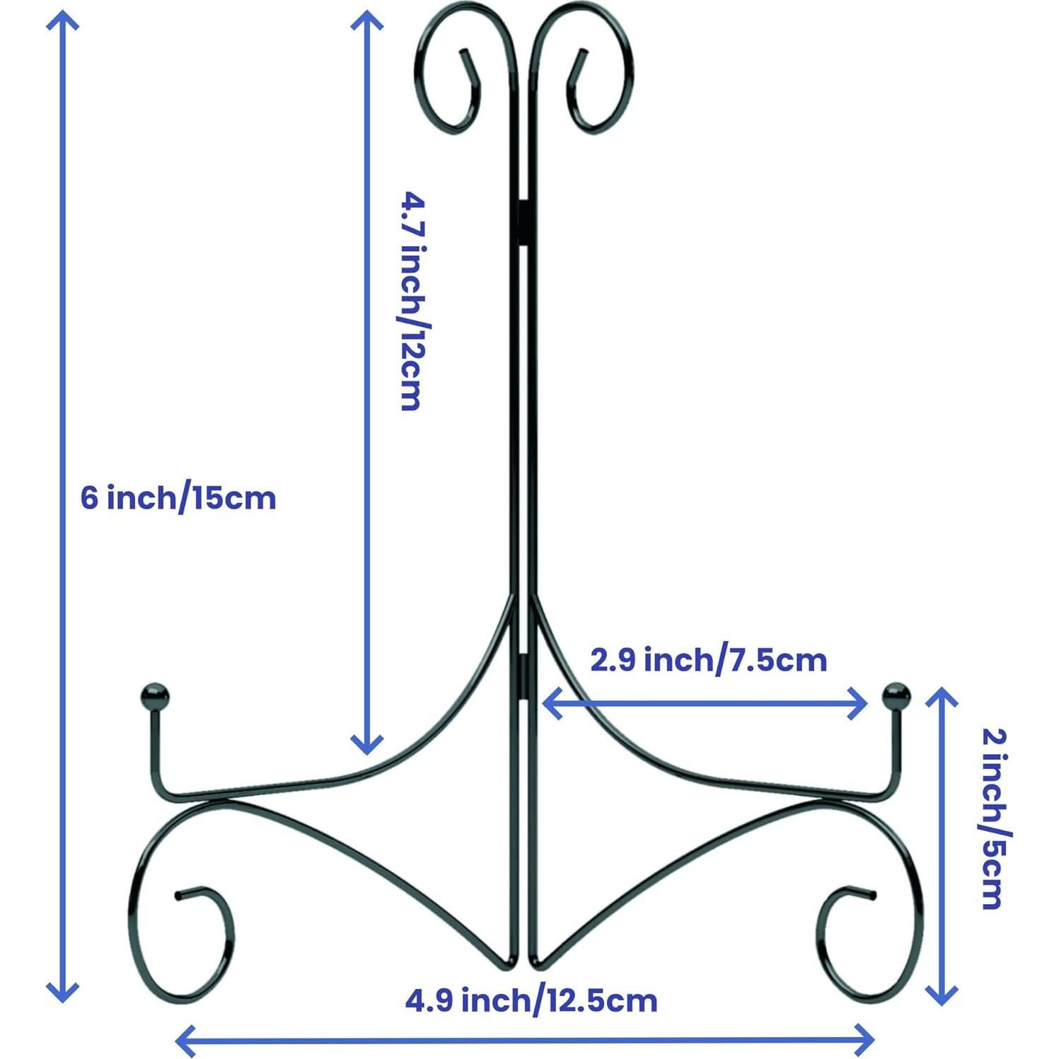 Soporte Plegable para Platos HEMYLU 15 cm Negro - Exhibición