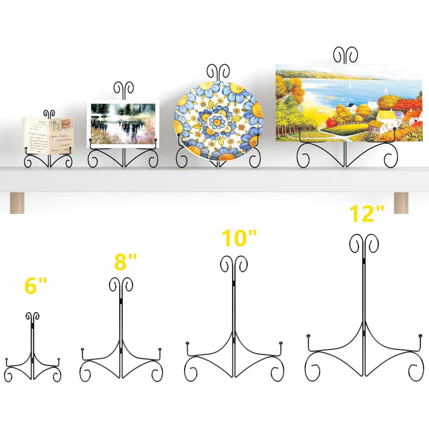 Soporte Plegable para Platos HEMYLU 15 cm Negro - Exhibición