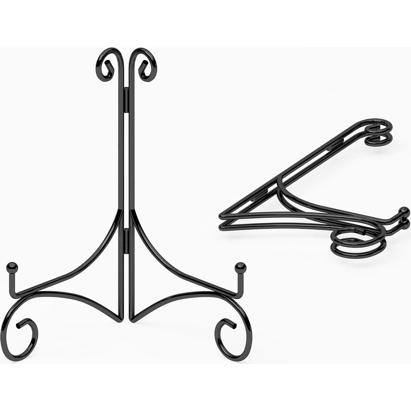 Soporte Plegable para Platos HEMYLU 15 cm Negro - Exhibición