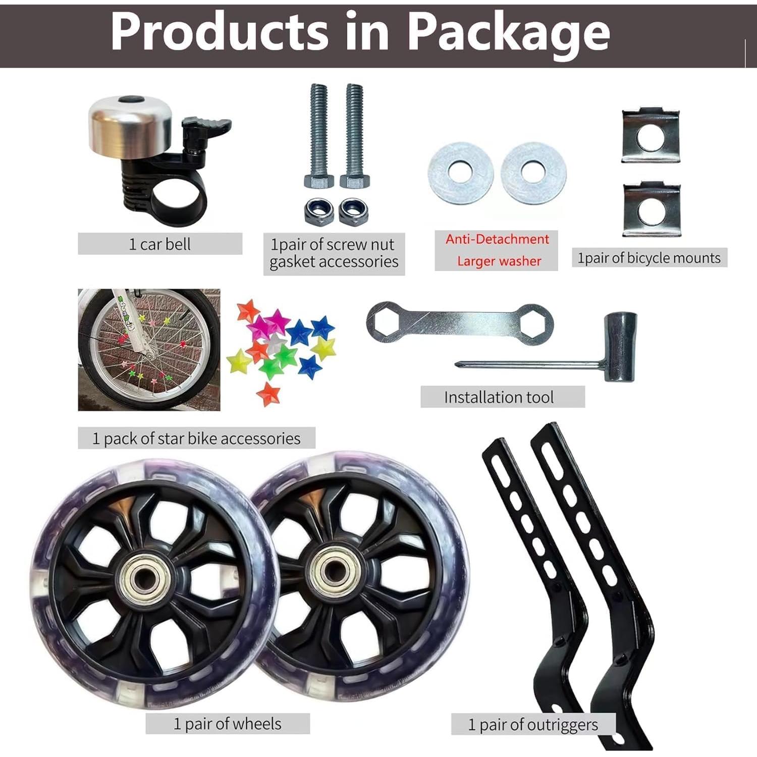 Ruedas de Entrenamiento DDJKCZ 20" para Bicicletas de 12 a 20"