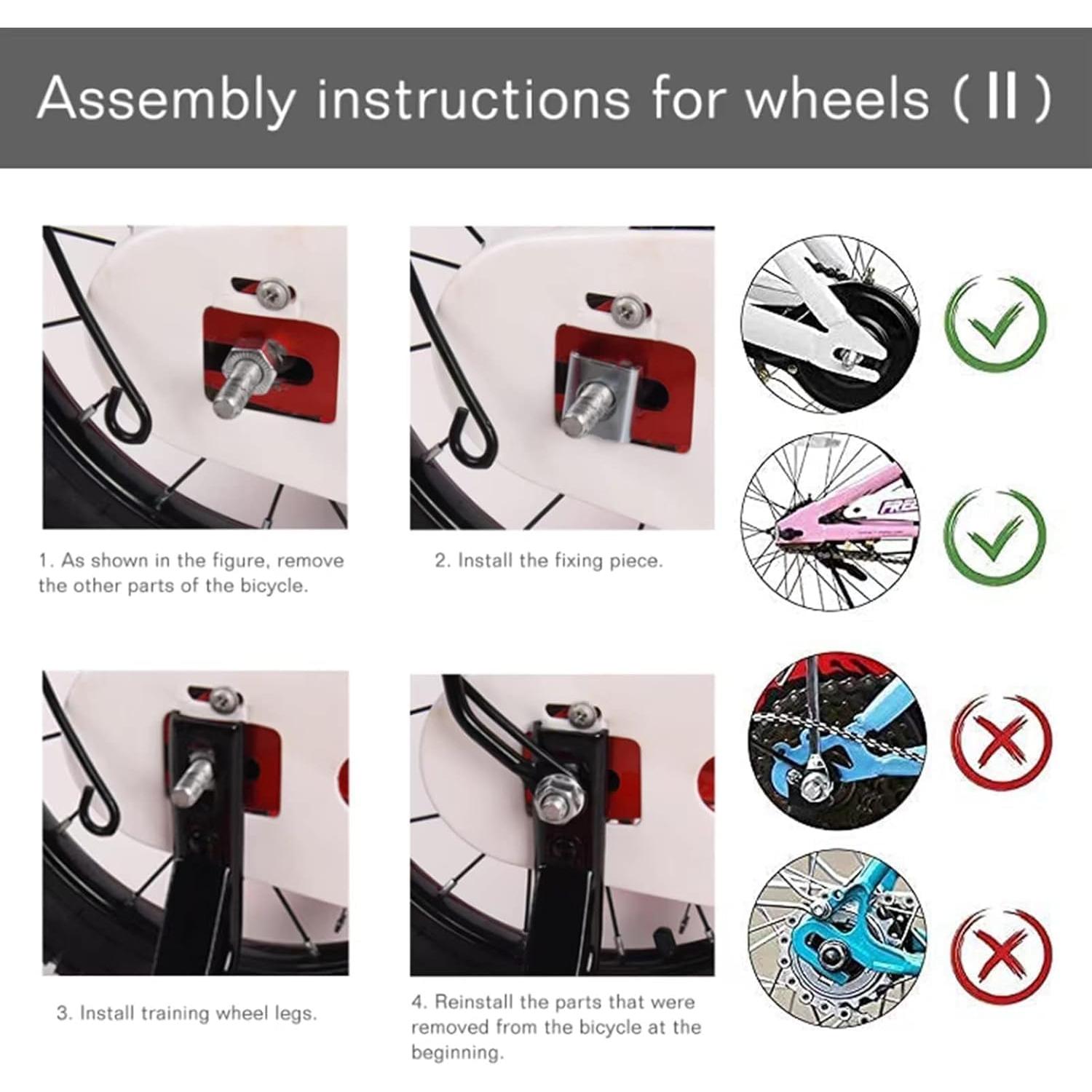 Ruedas de Entrenamiento DDJKCZ 20" para Bicicletas de 12 a 20"