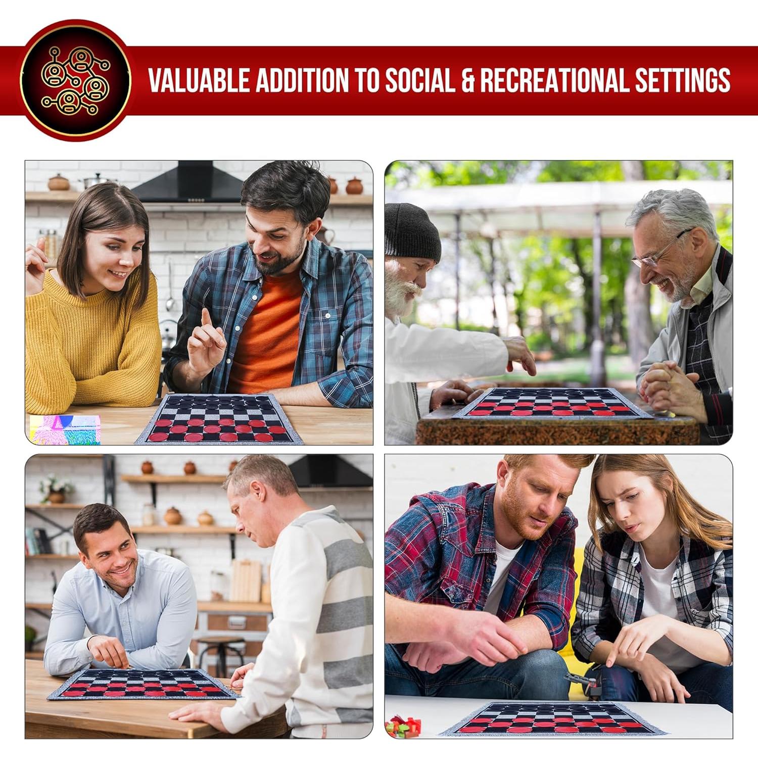 Juego de Damas y Tres en Raya Bolaball Jumbo 66 cm