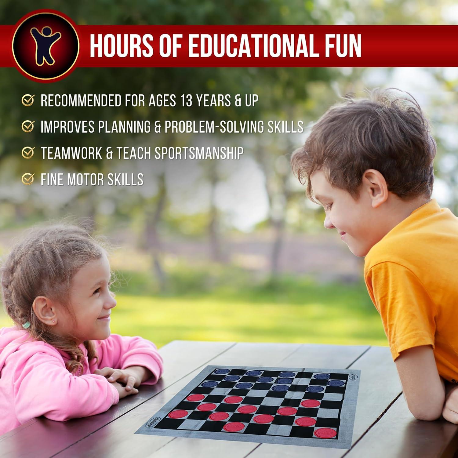 Juego de Damas y Tres en Raya Bolaball Jumbo 66 cm