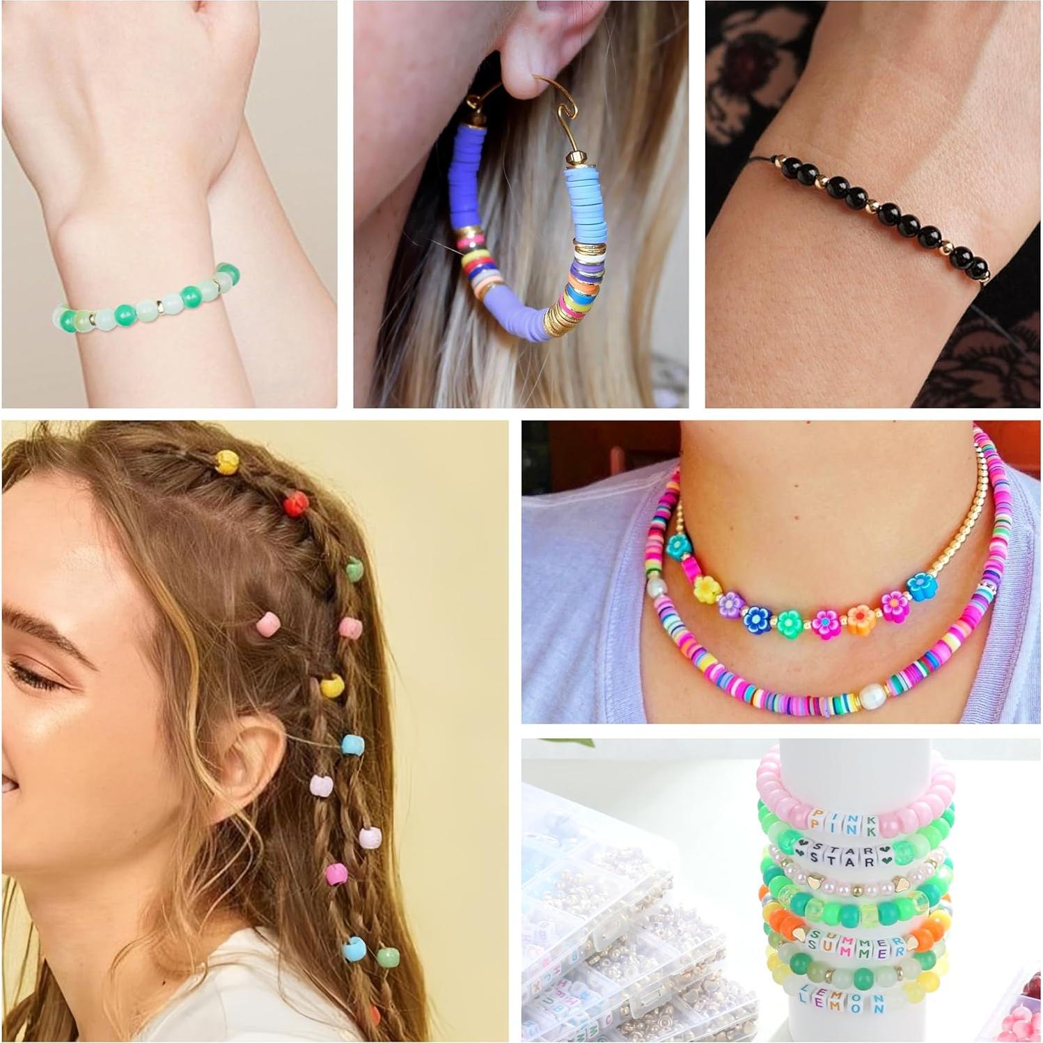 Kit de Pulseras de Cuentas de Arcilla Sahoottie 2000 Piezas 6mm