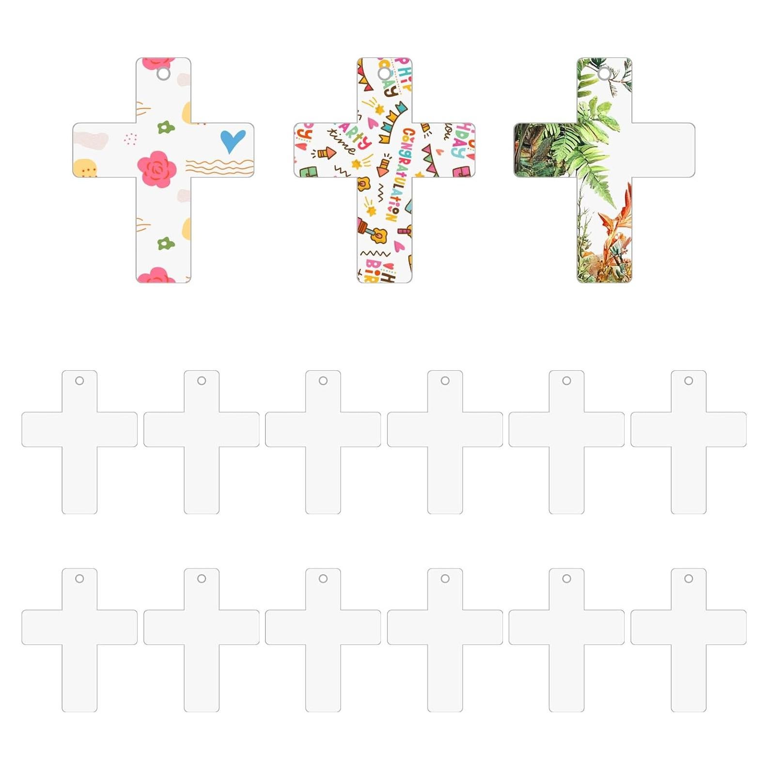 Llavero Acrílico Transparente YaeYur 12PCS 4x5cm para DIY