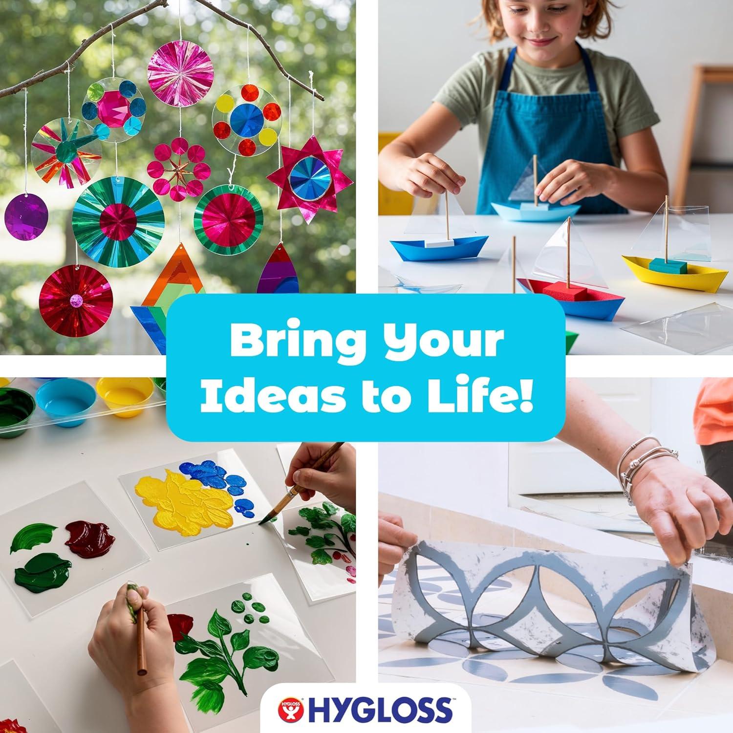 Papel de Acetato Transparente Hygloss 21.6 x 27.9 cm - Paquete de 10 Hojas