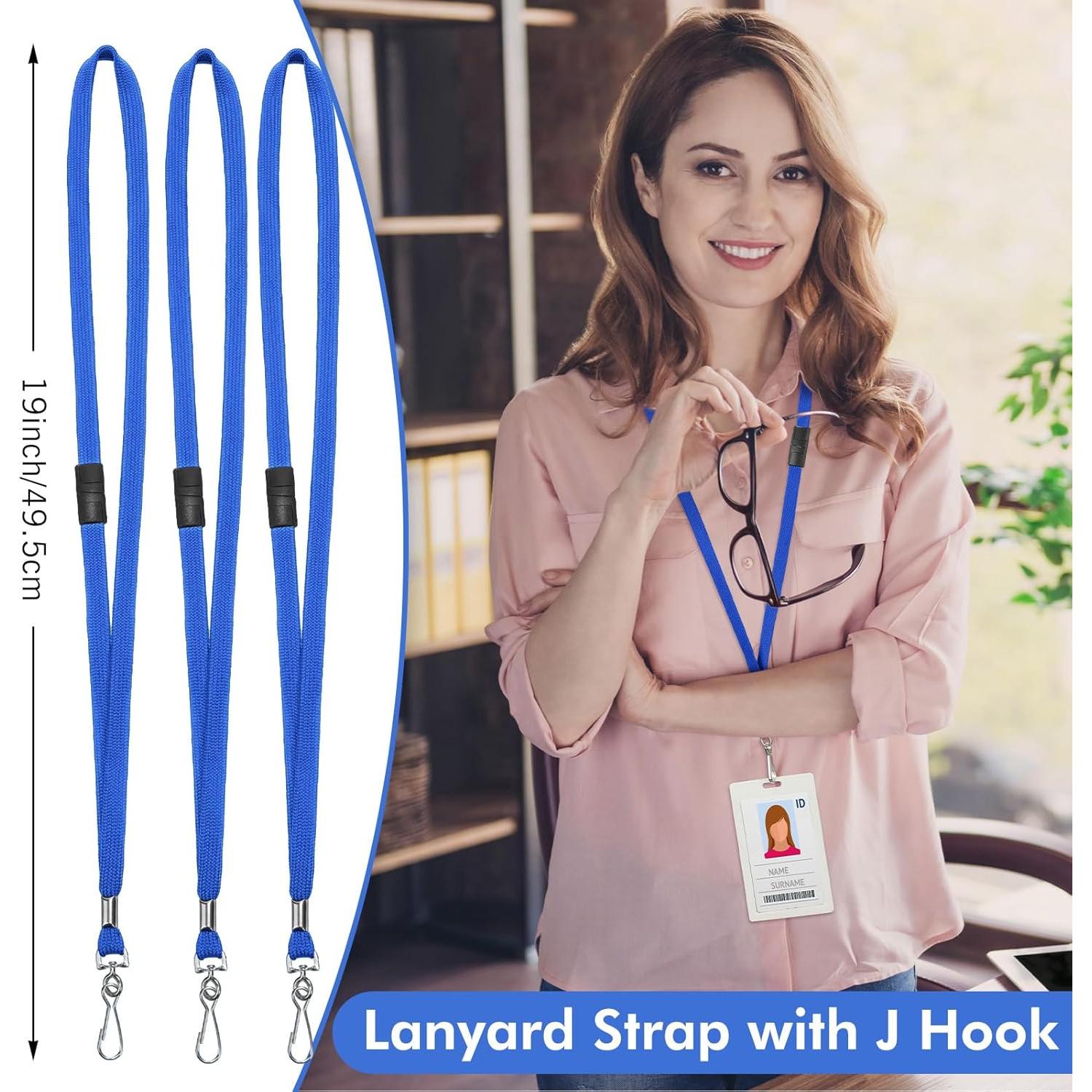 Cuerdas de Seguridad Windyun para Identificaciones - 500 Piezas Azul