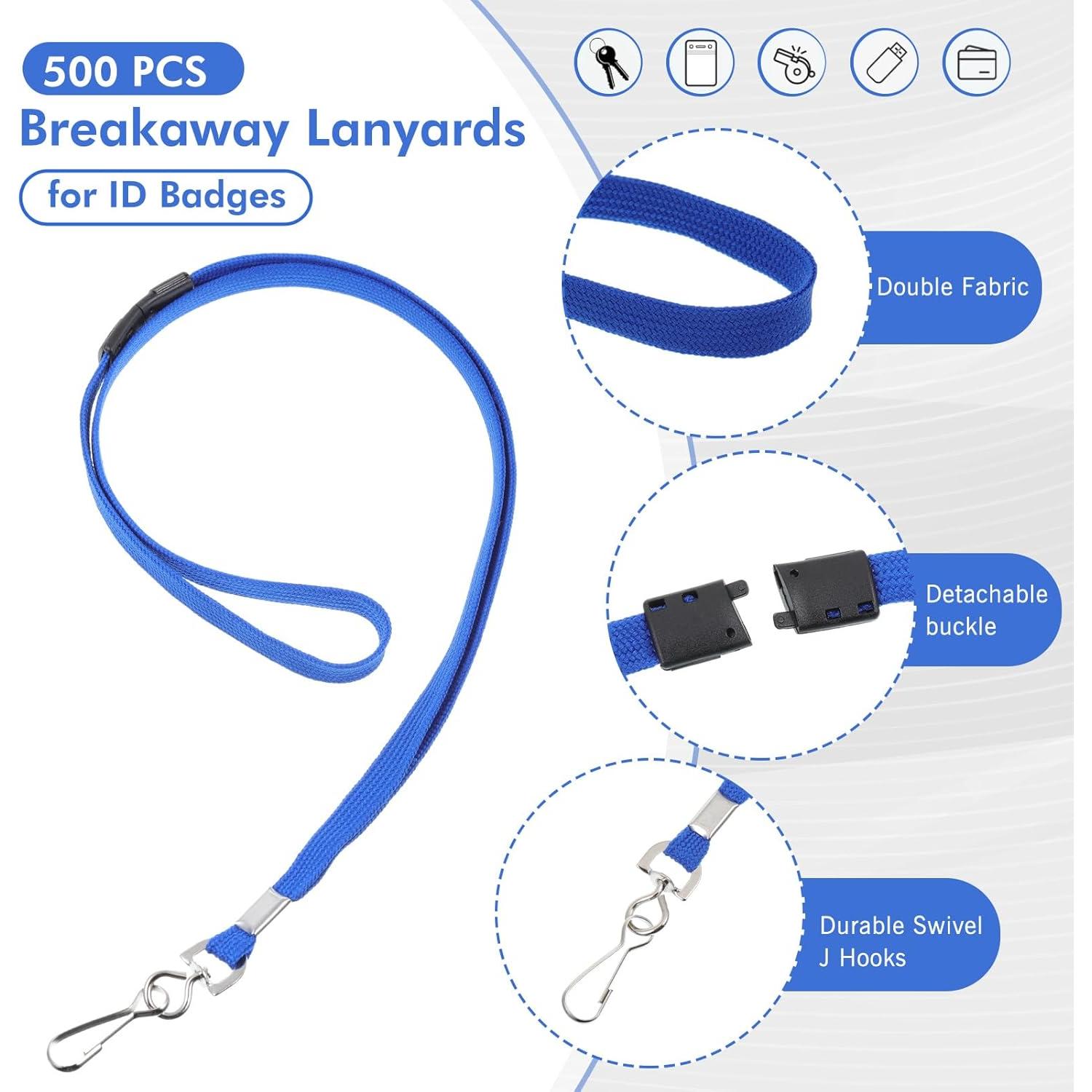 Cuerdas de Seguridad Windyun para Identificaciones - 500 Piezas Azul
