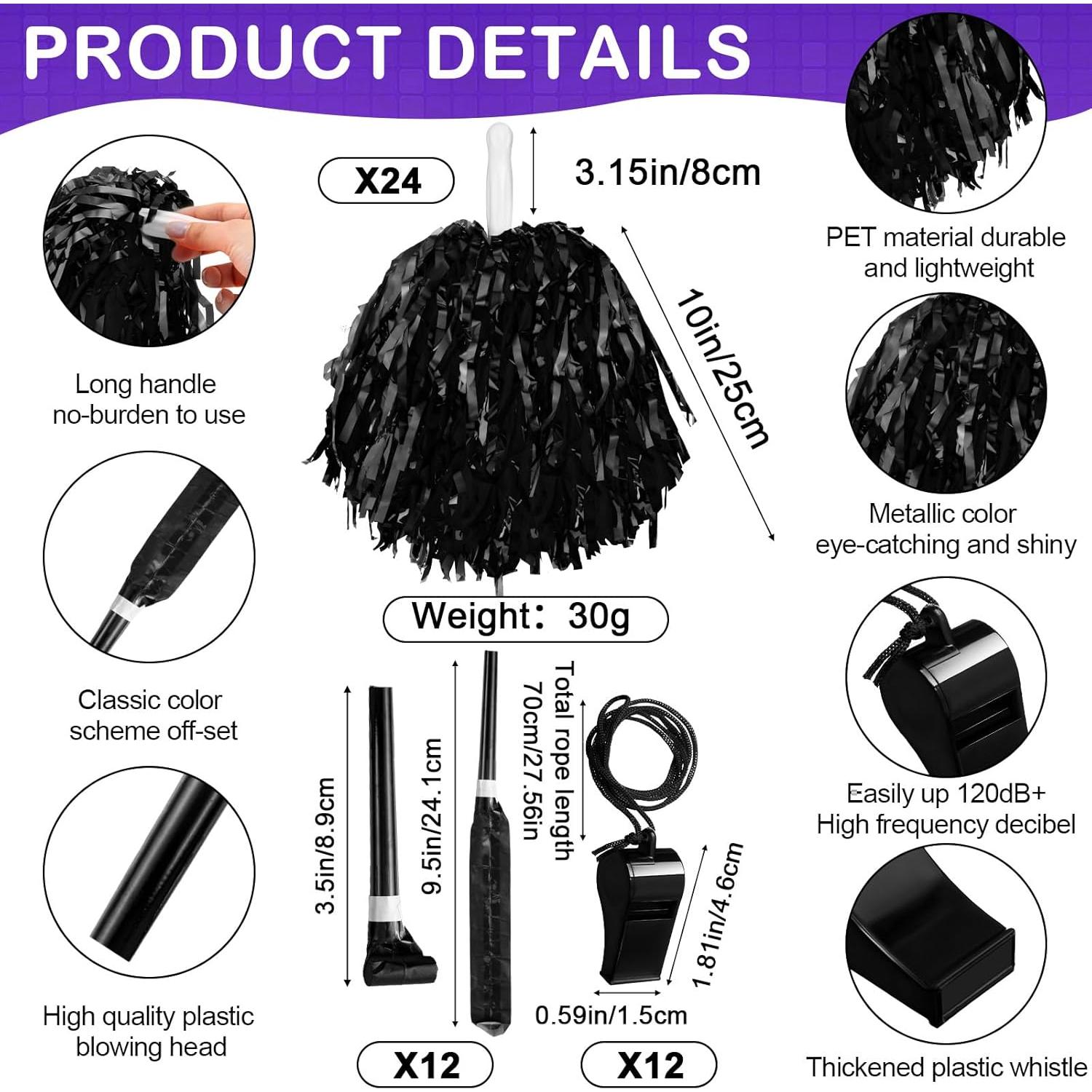 Kit de Animación Yunsailing 96 Piezas - Aplaudidores, Pompones y Silbatos