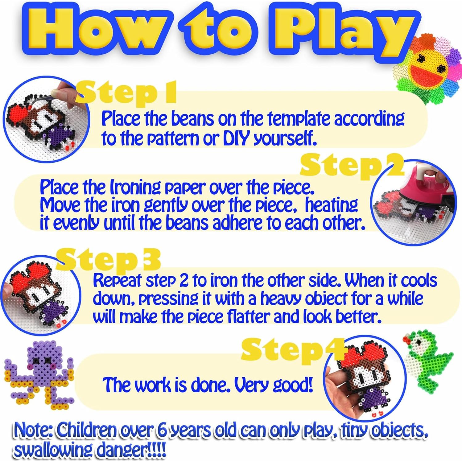 Kit de Perlas Fusibles 20pcs Yowamho 5mm para Manualidades