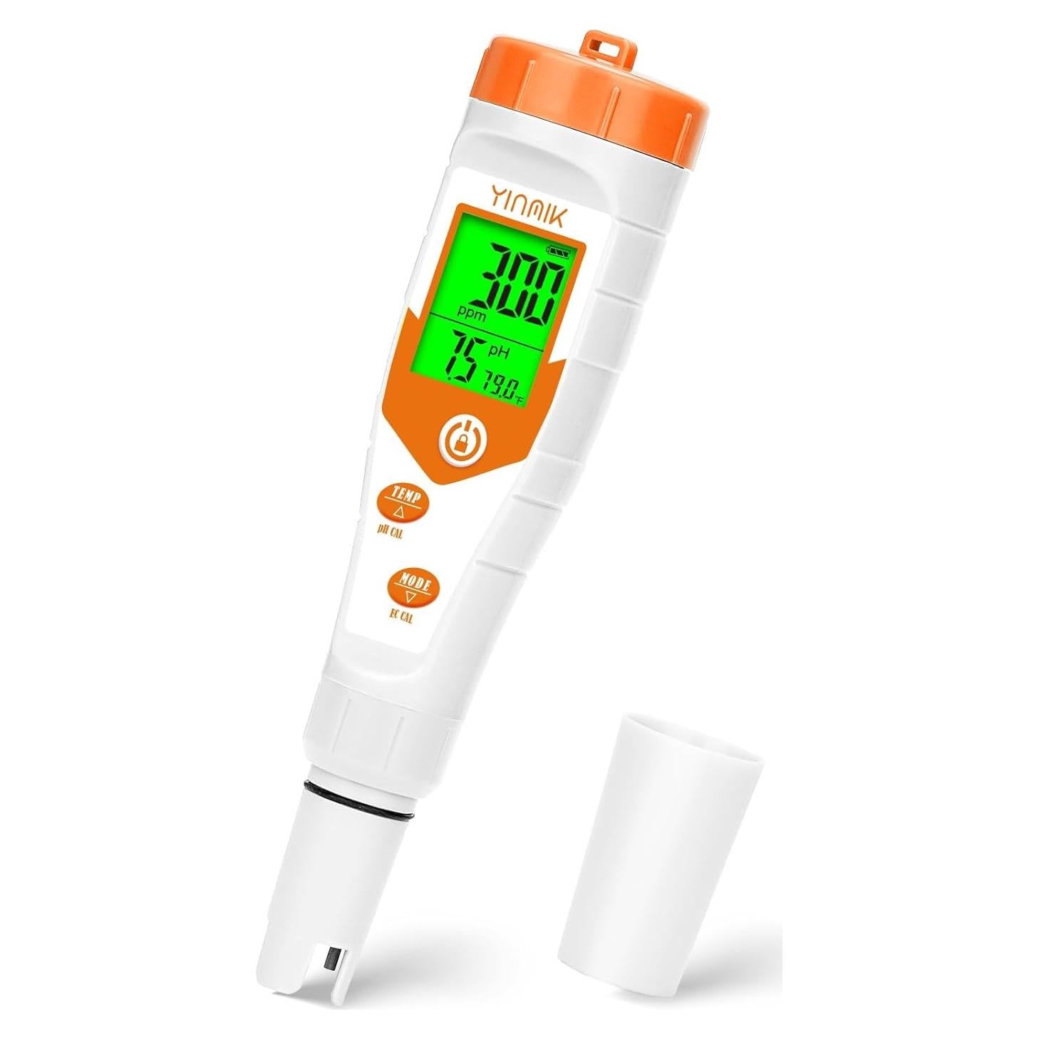 Probador de pH y EC 4 en 1 YINMIK YK-4 para Hidropónicos