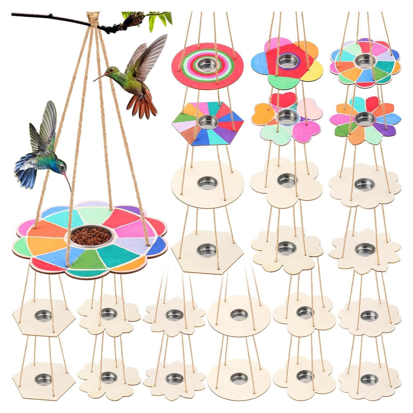 Kit de Alimentador de Aves DoubleFill 12 Pcs Madera DIY