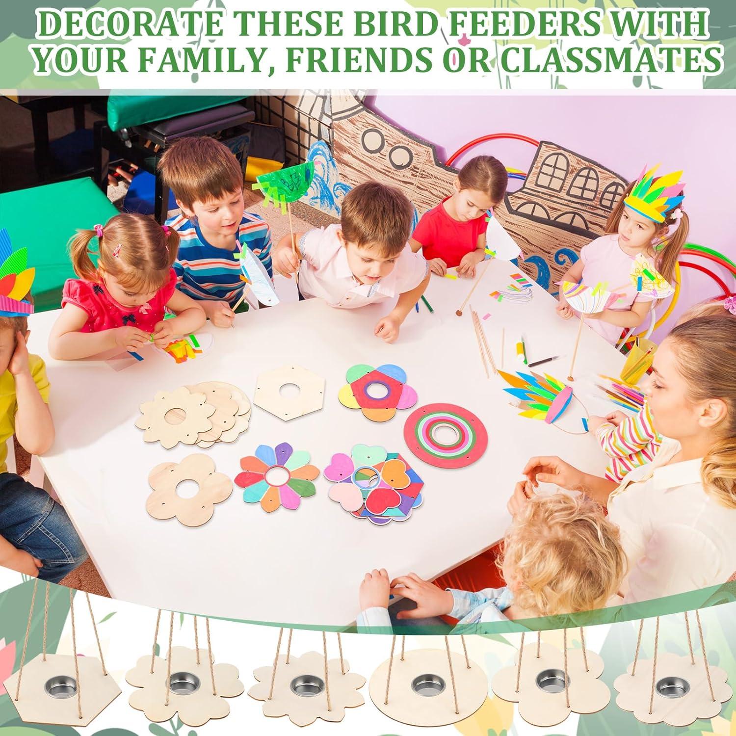 Kit de Alimentador de Aves DoubleFill 12 Pcs Madera DIY