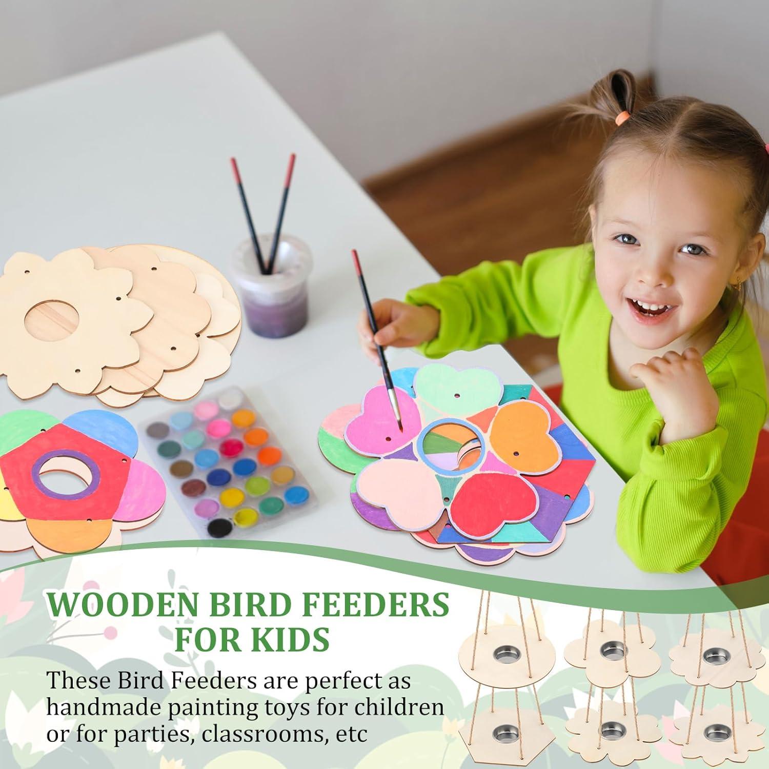 Kit de Alimentador de Aves DoubleFill 12 Pcs Madera DIY