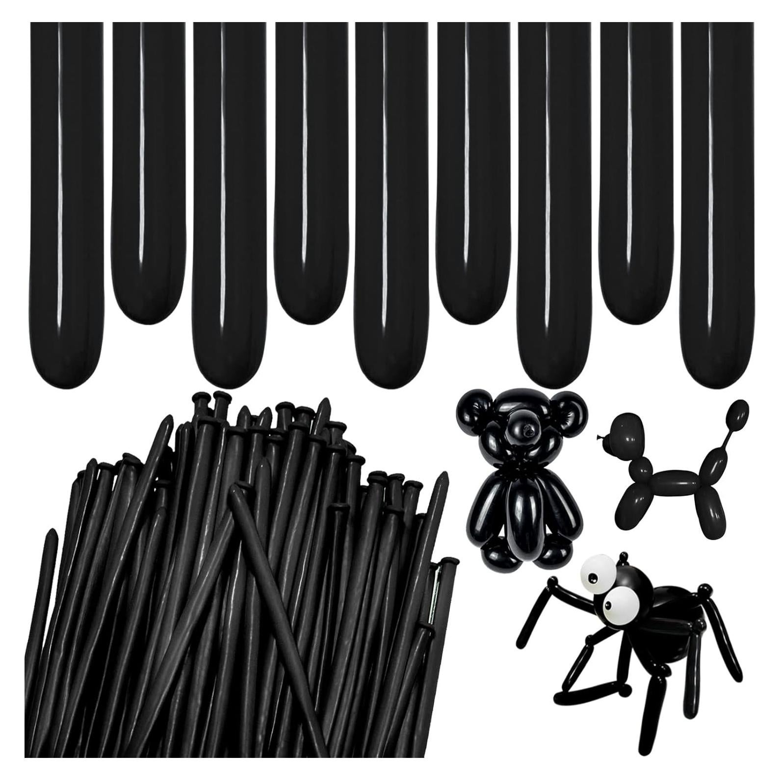 Globos Largos Negros 260Q ZBYDNG para Modelar Animales 100pcs