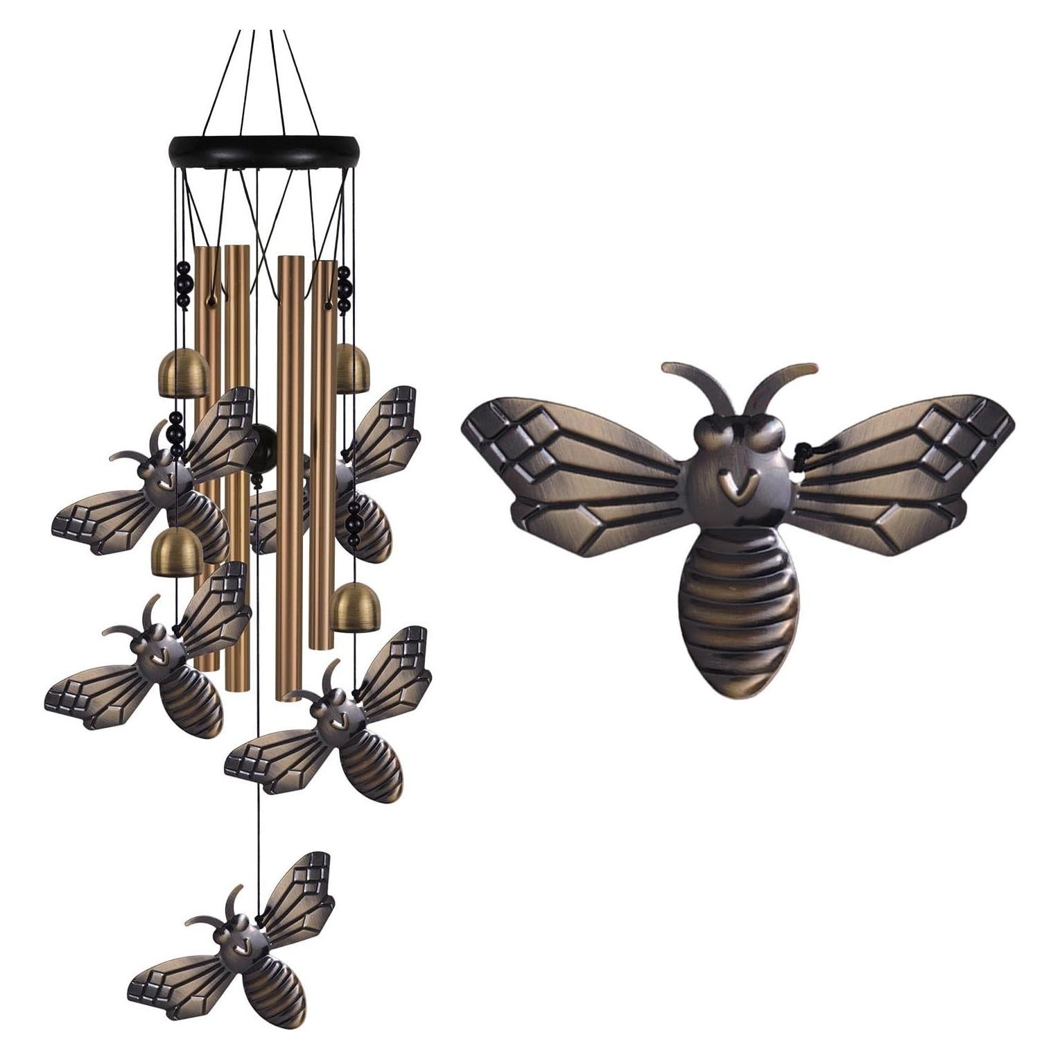 Campanas de Viento de Jardín xxschy - 4 Tubos de Aluminio 71 cm