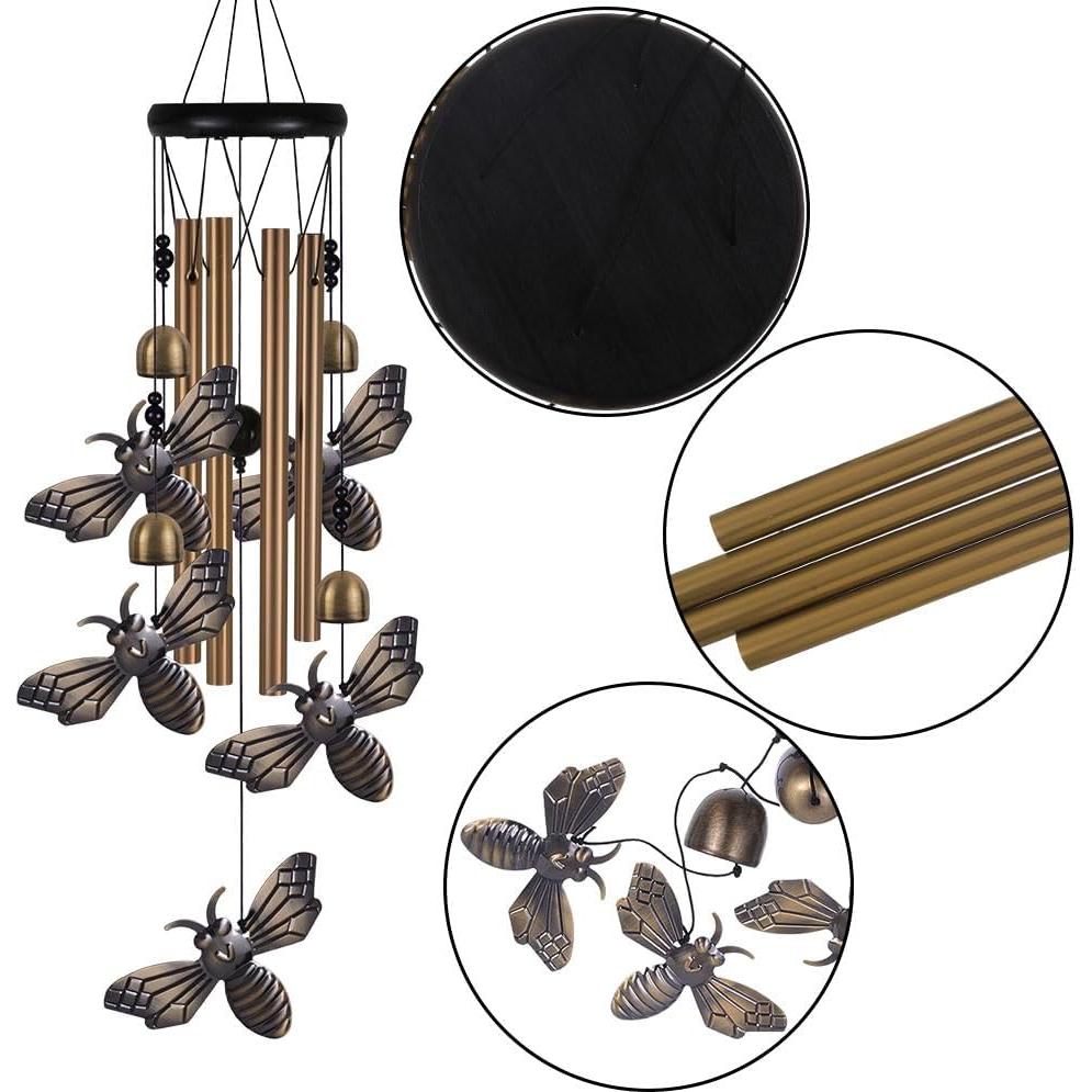 Campanas de Viento de Jardín xxschy - 4 Tubos de Aluminio 71 cm