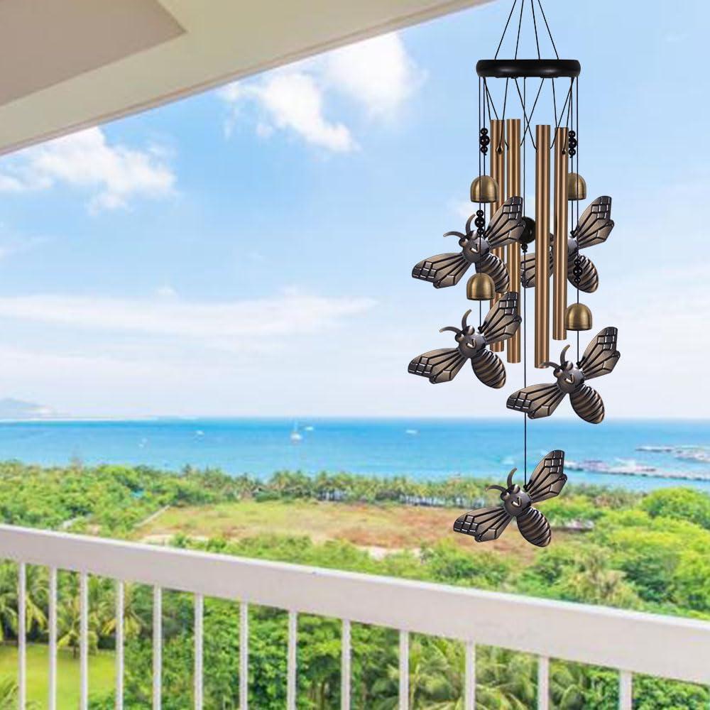 Campanas de Viento de Jardín xxschy - 4 Tubos de Aluminio 71 cm