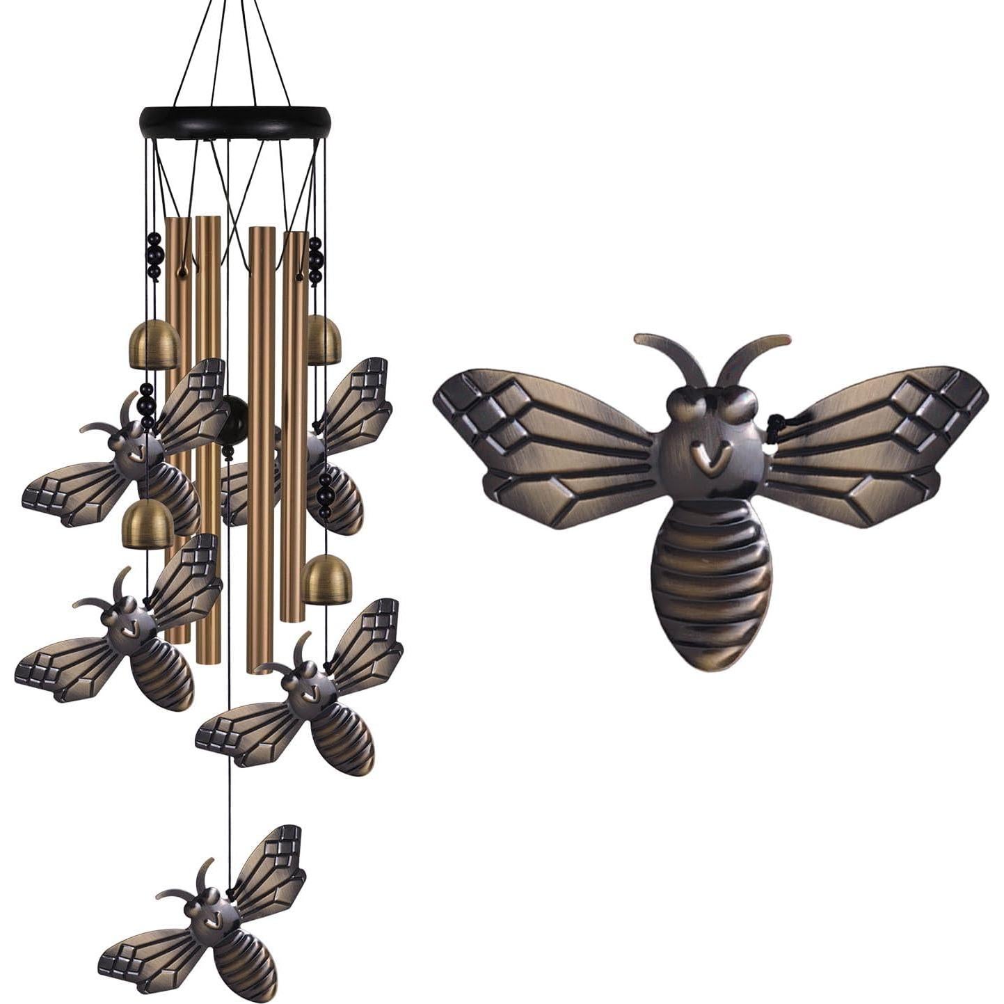 Campanas de Viento de Jardín xxschy - 4 Tubos de Aluminio 71 cm