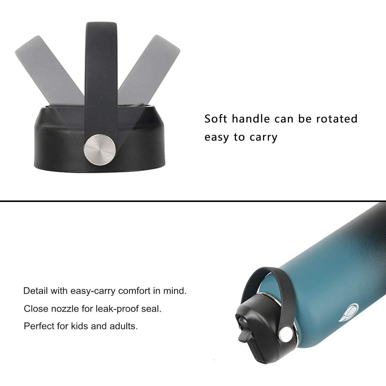 Tapa de Popote HydroYota para Botellas de Boca Ancha 12-64 oz